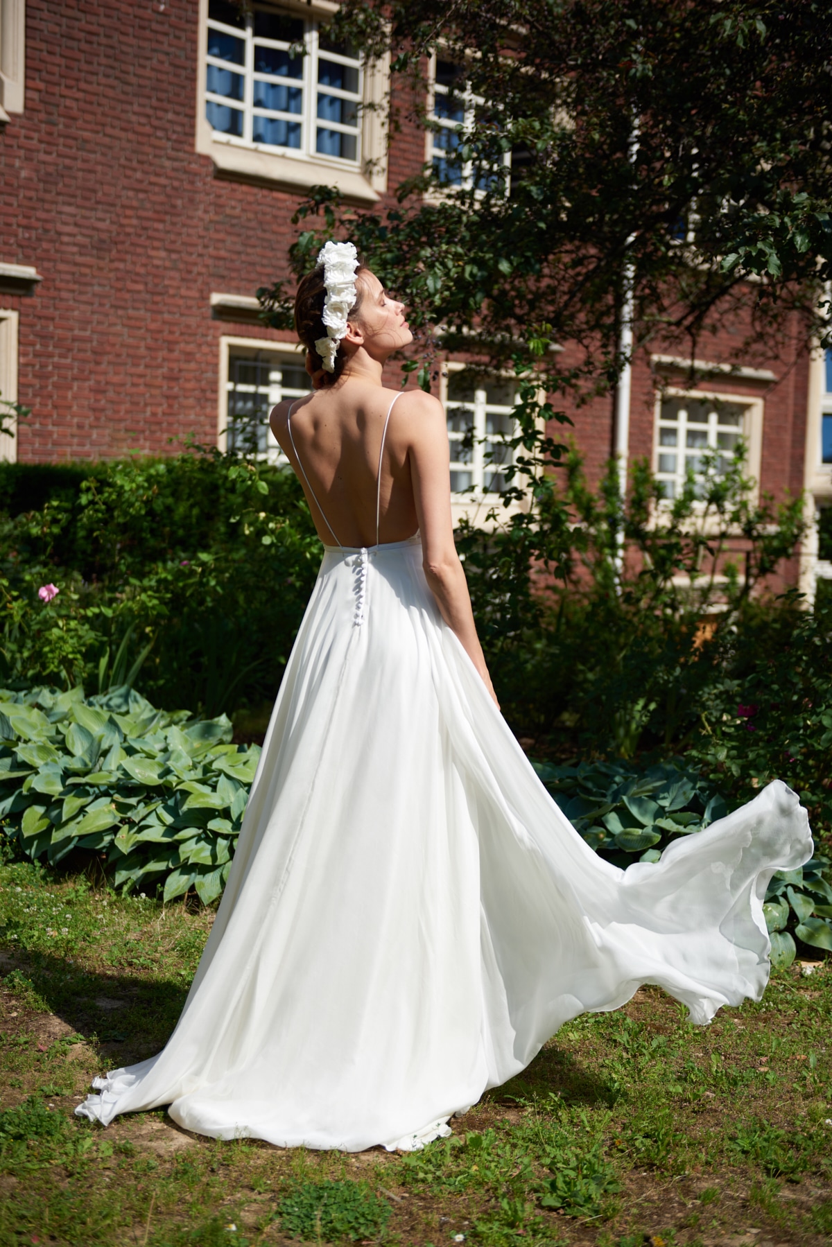 Maison Floret Sur-mesure Travis robe dentelle Lyon soie