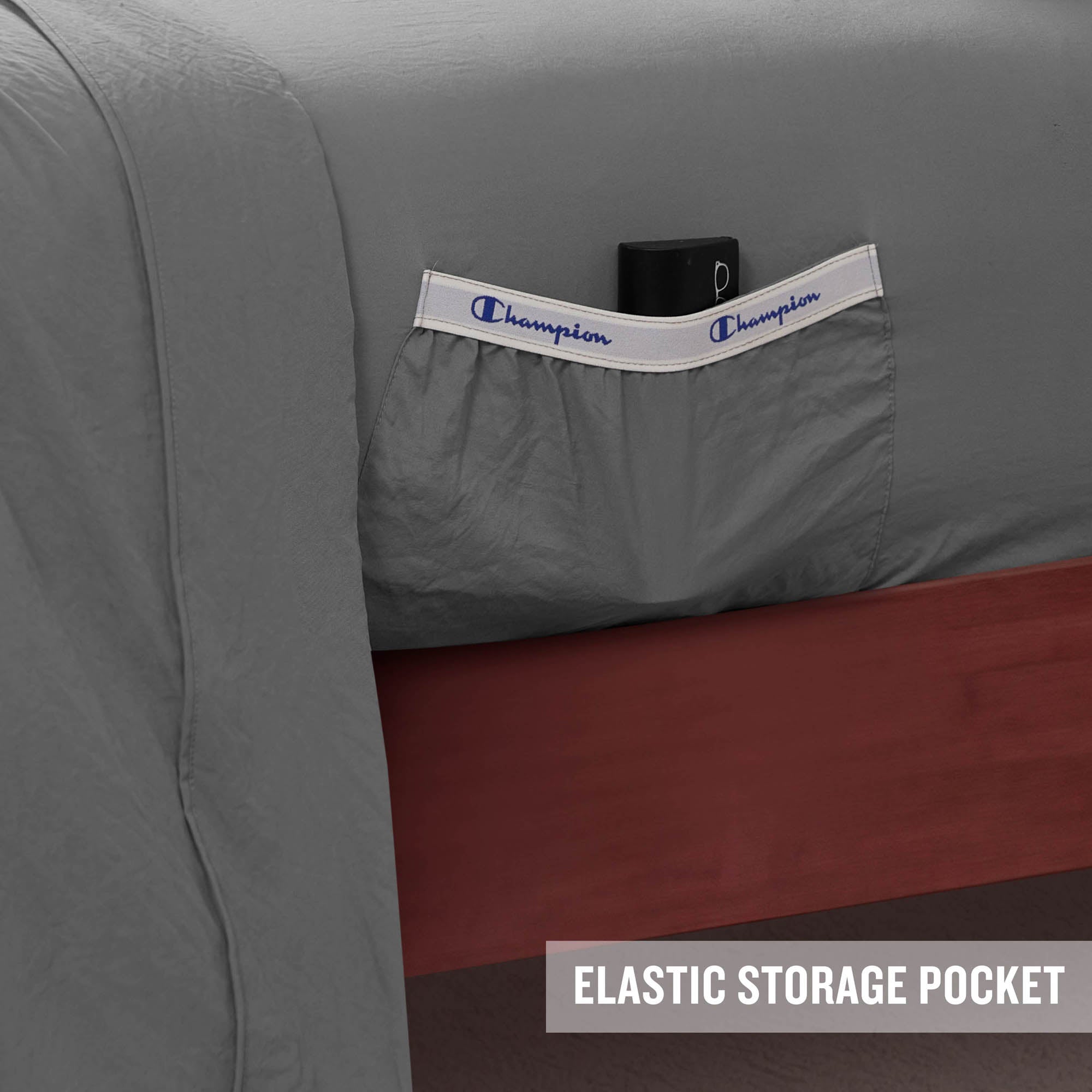 Champion Peak Comfort parure drap microfibre gris