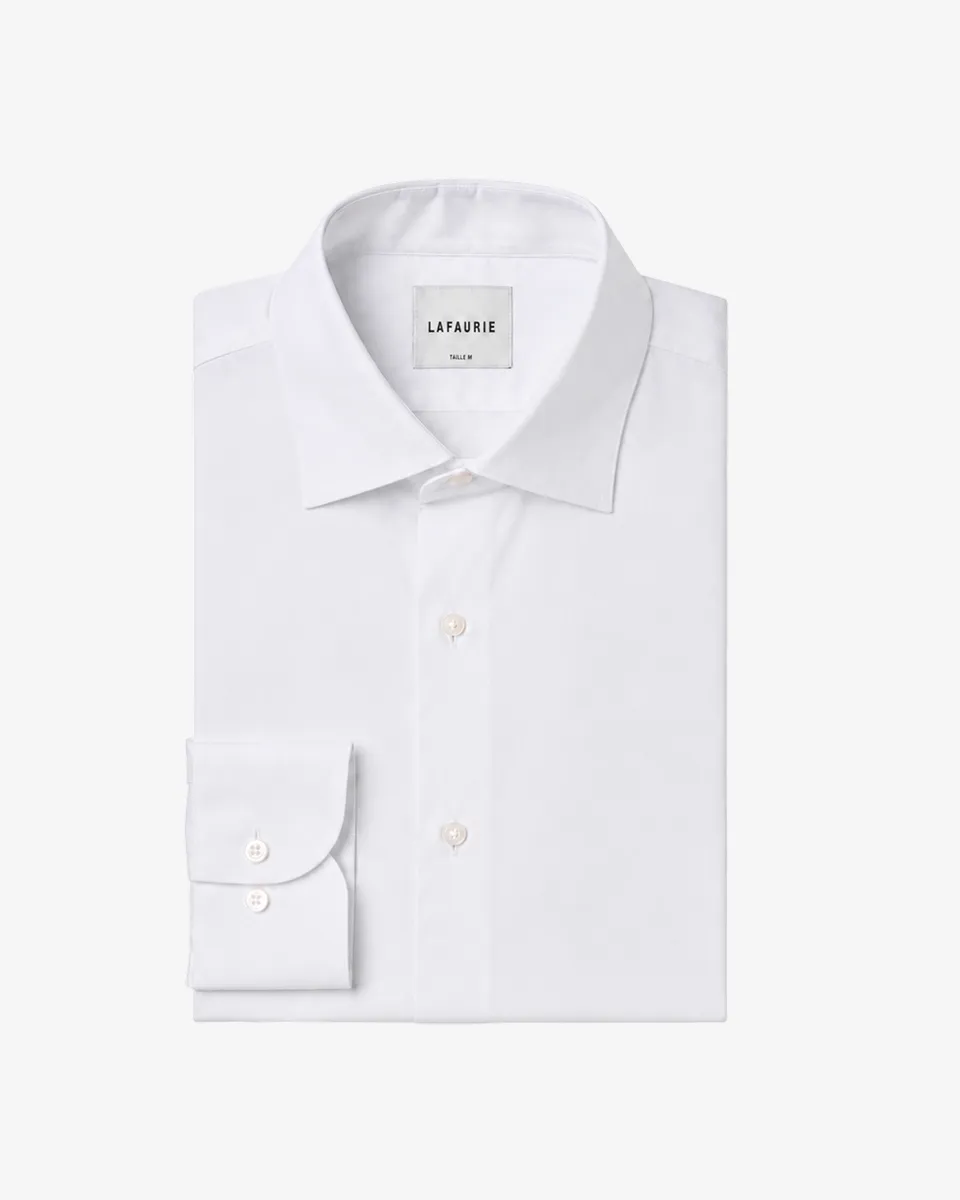 LAFAURIE POPELINE Chemise Homme Blanc Coupe Semi-Ajustée