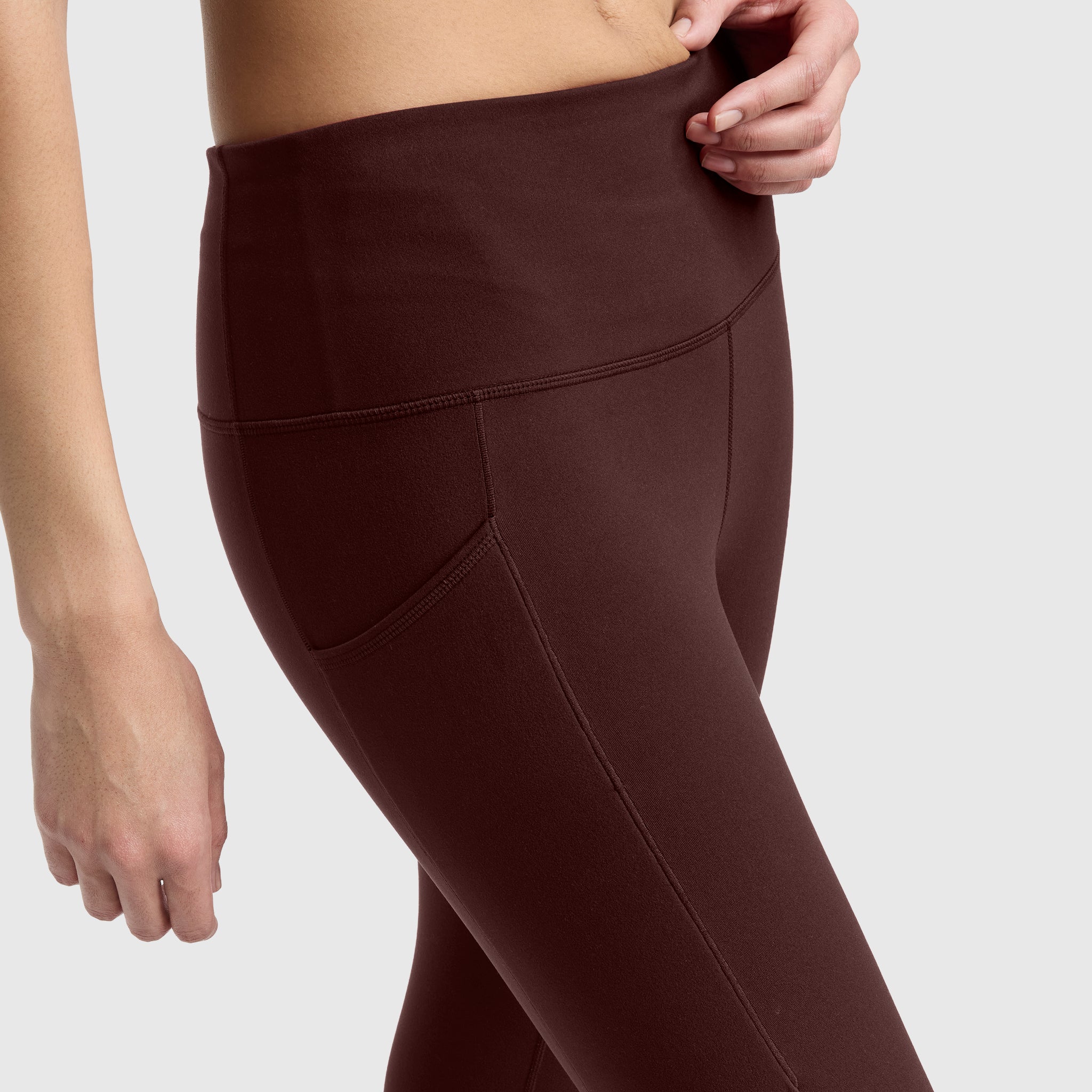 Champion Leggings C Logo legging marron Bitter Chocolate poches