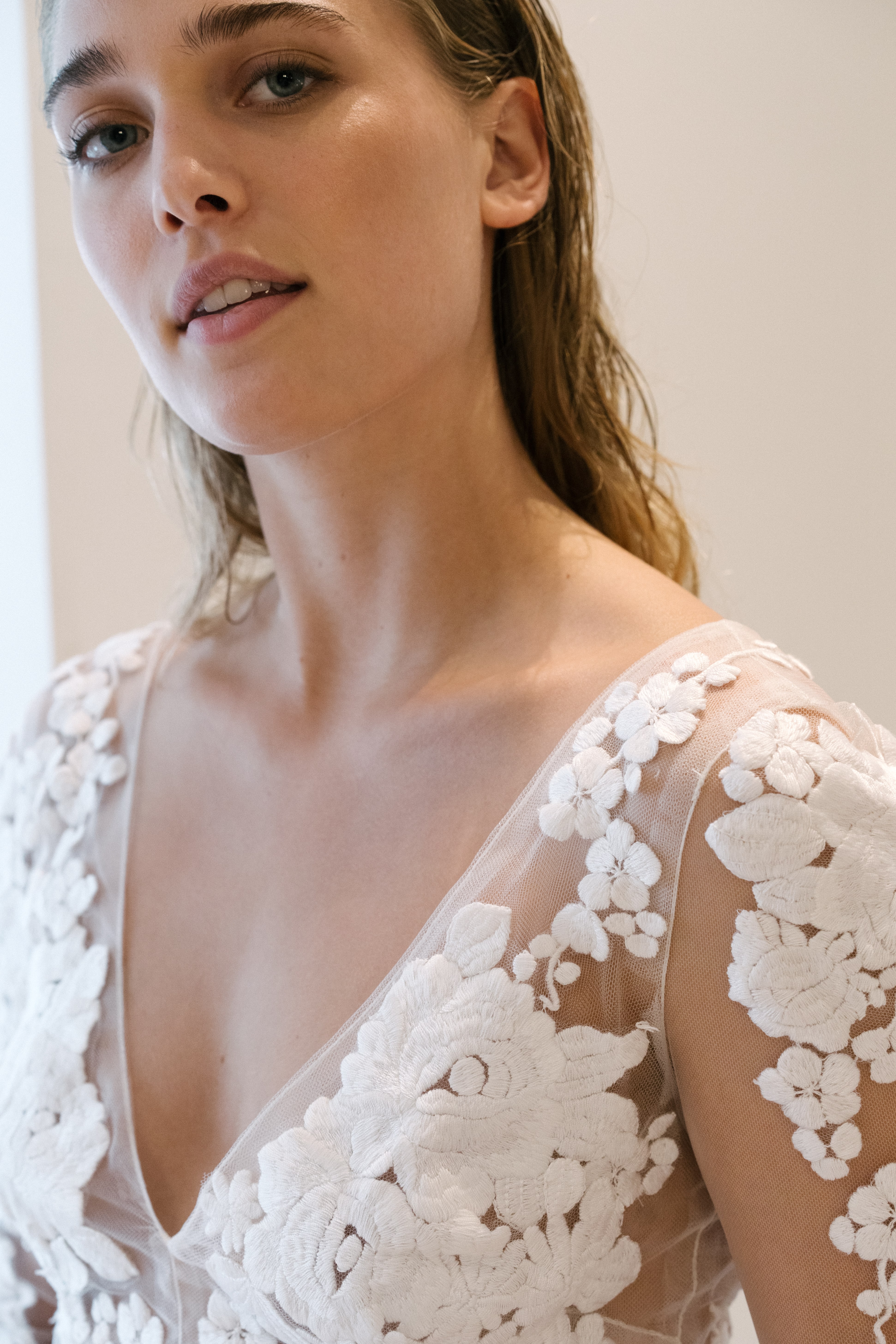 Maison Floret Oliver top tulle fin broderies italiennes