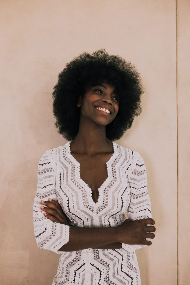 Maison Floret Prêt-à-marier Turner top dentelle géométrique