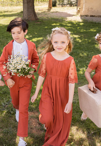 Le Jour de Notre Oui Thelma robe fille terracotta