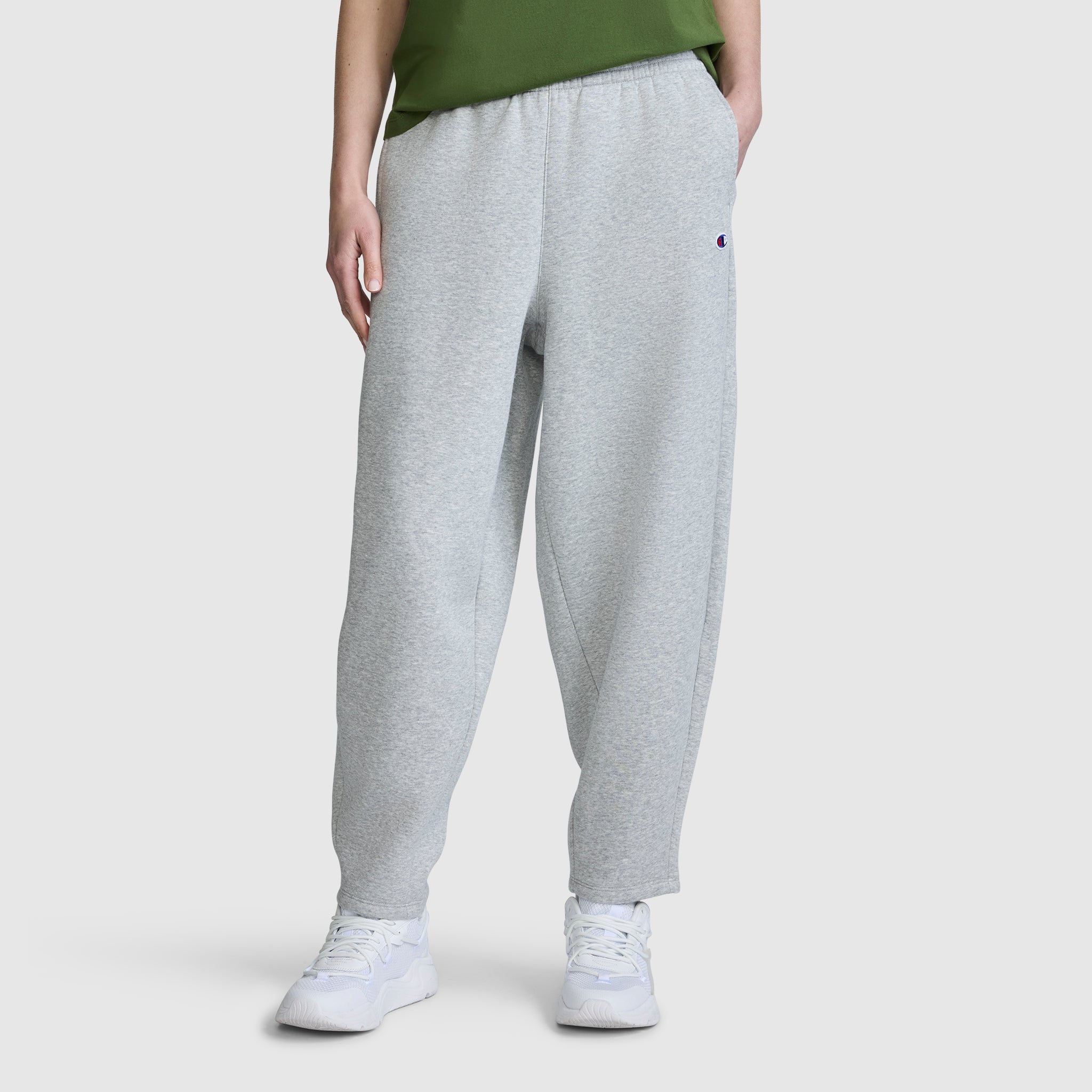 Champion Pants Barrel Leg Fleece Pant pantalon gris molleton
