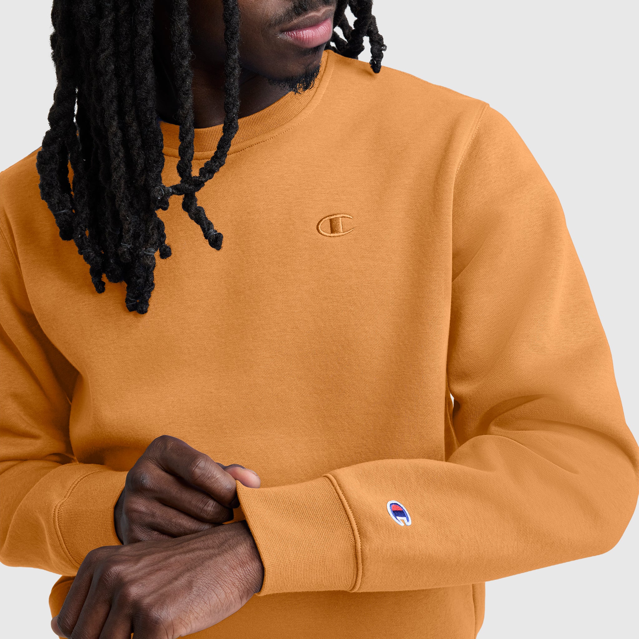 Champion Powerblend Crewneck C Logo sweat-shirt orange Ginger