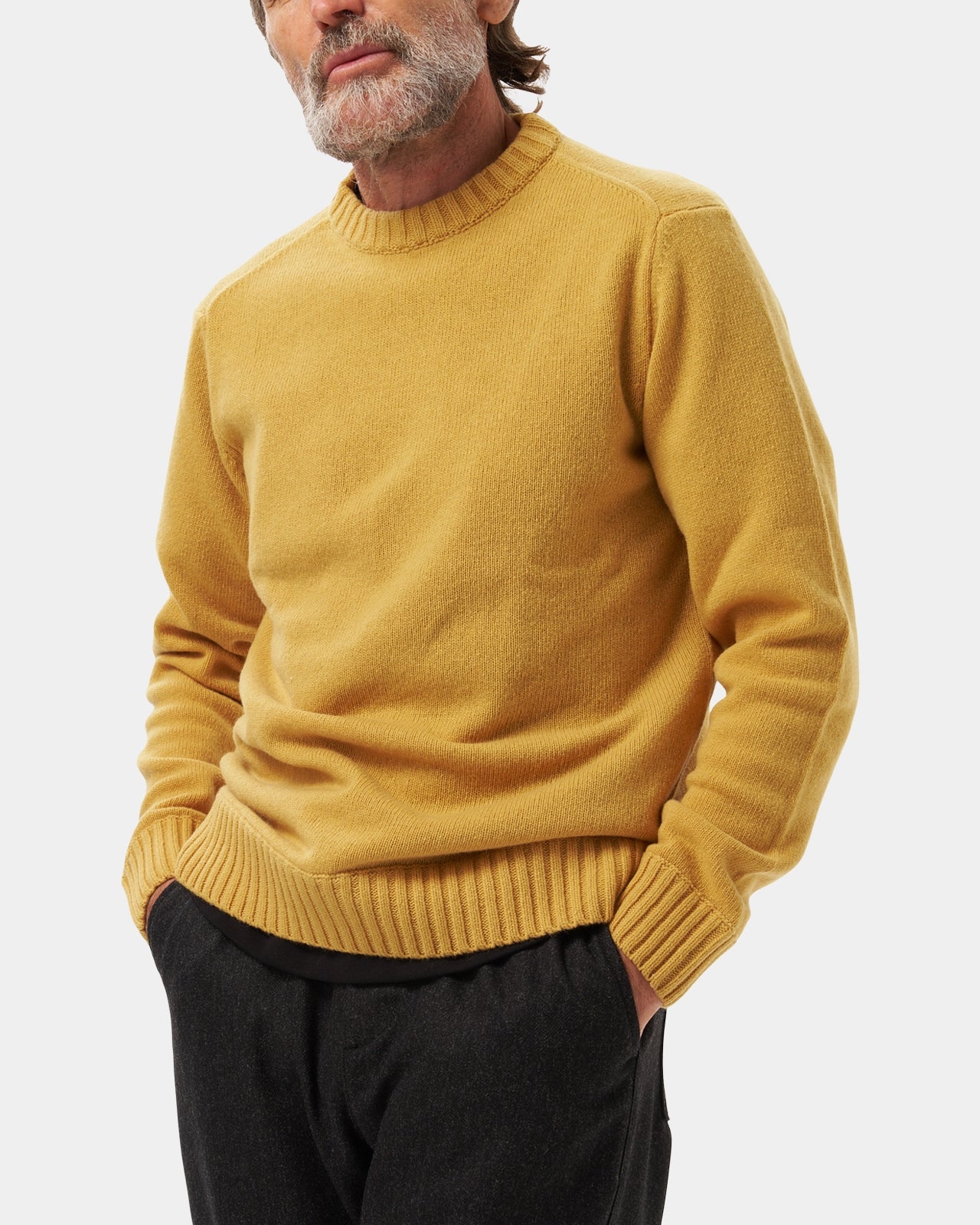 Lafaurie Claudio pull laine jaune miel jauge 7
