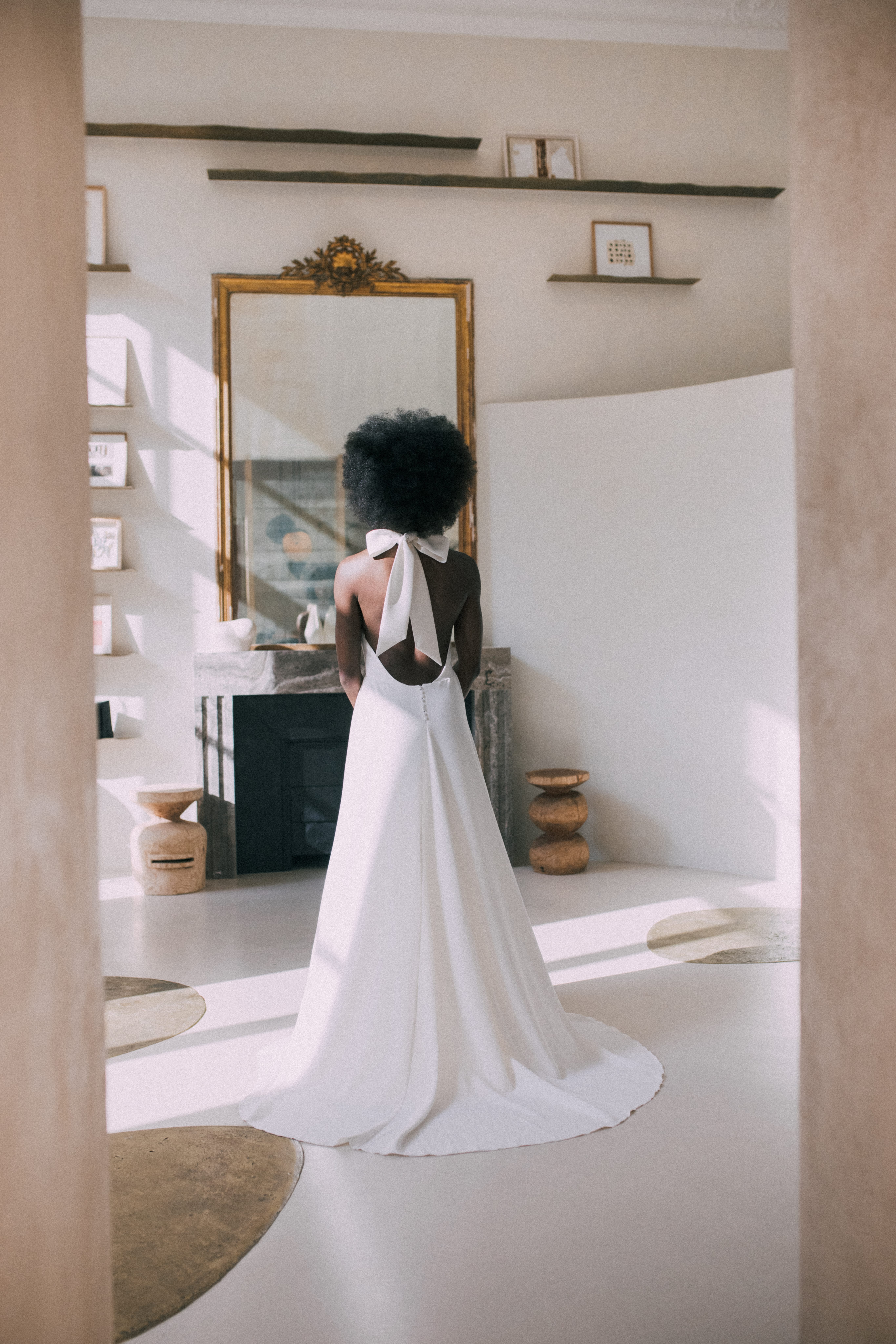 Maison Floret Sur-mesure Cooper robe nœud crêpe