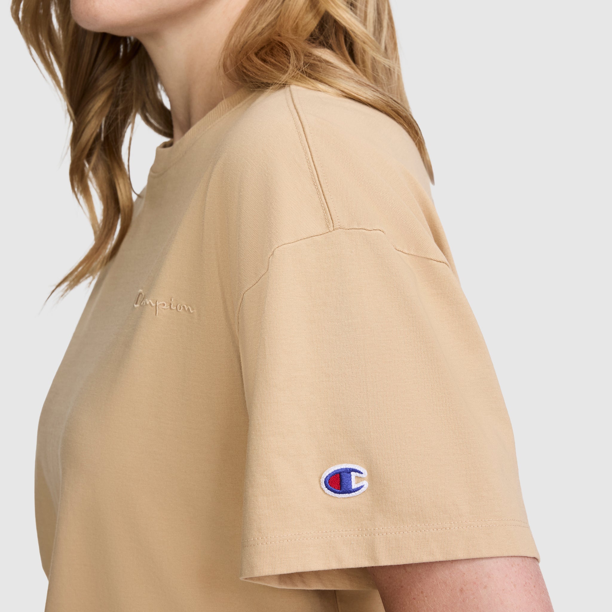 Champion Loose Fit T-shirt ample femme beige coton