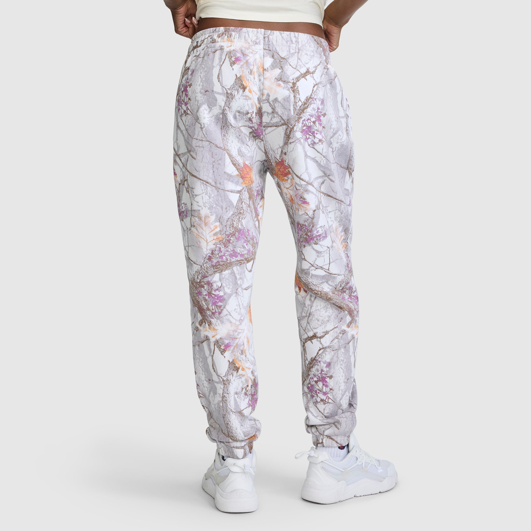 Champion Powerblend jogging boyfriend blanc imprimé coton