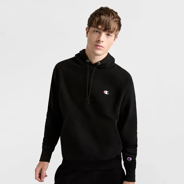 Champion Reverse Weave Small C sweat à capuche noir coupe classique