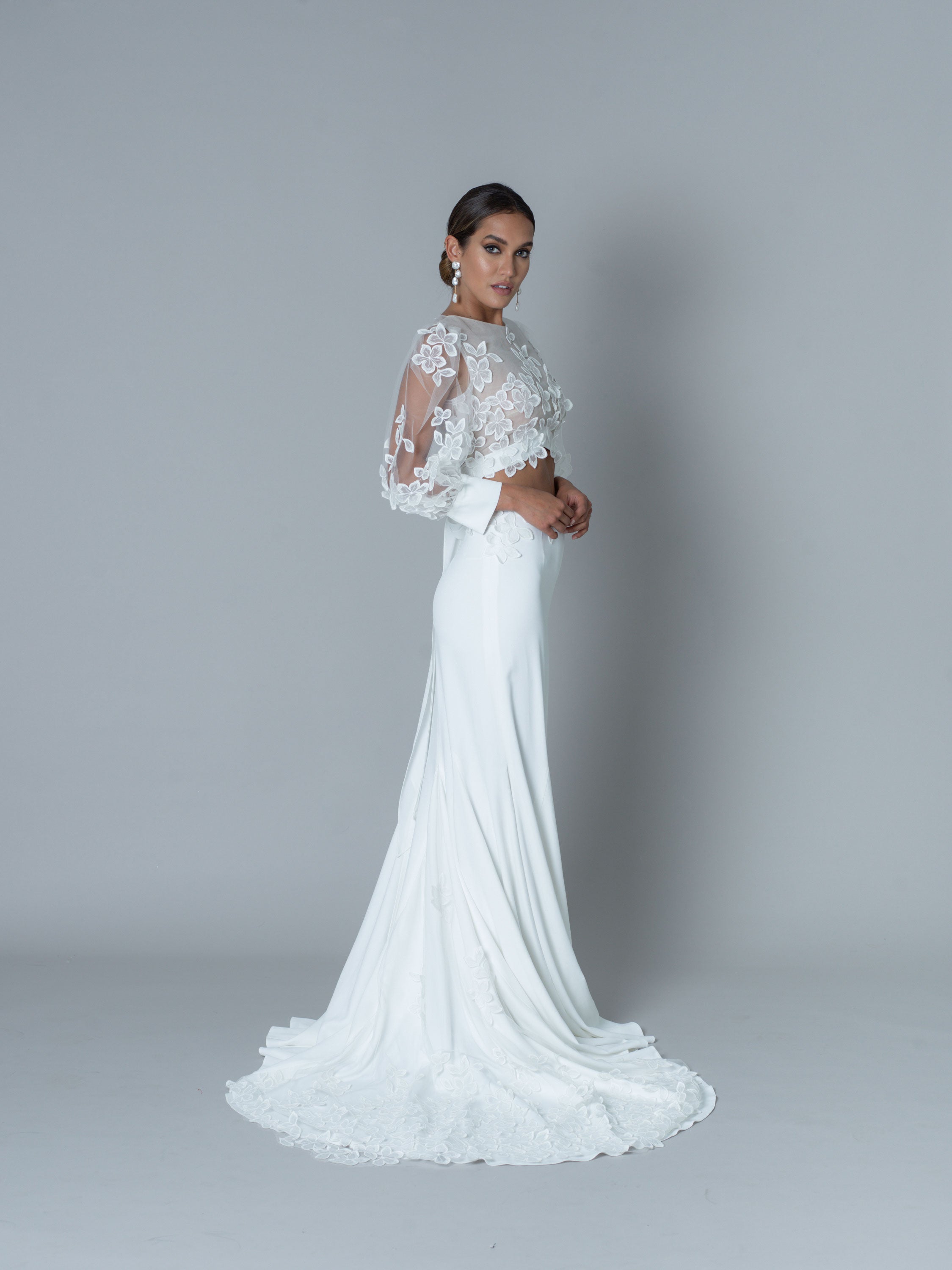 Rime Arodaky Bridal Amber Beverly robe de mariée crêpe