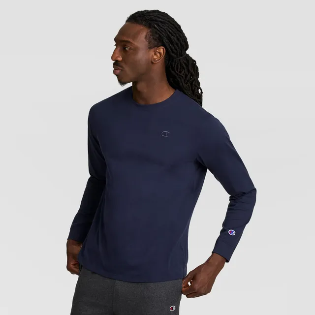 Champion Classic C Logo t-shirt manches longues bleu marine homme