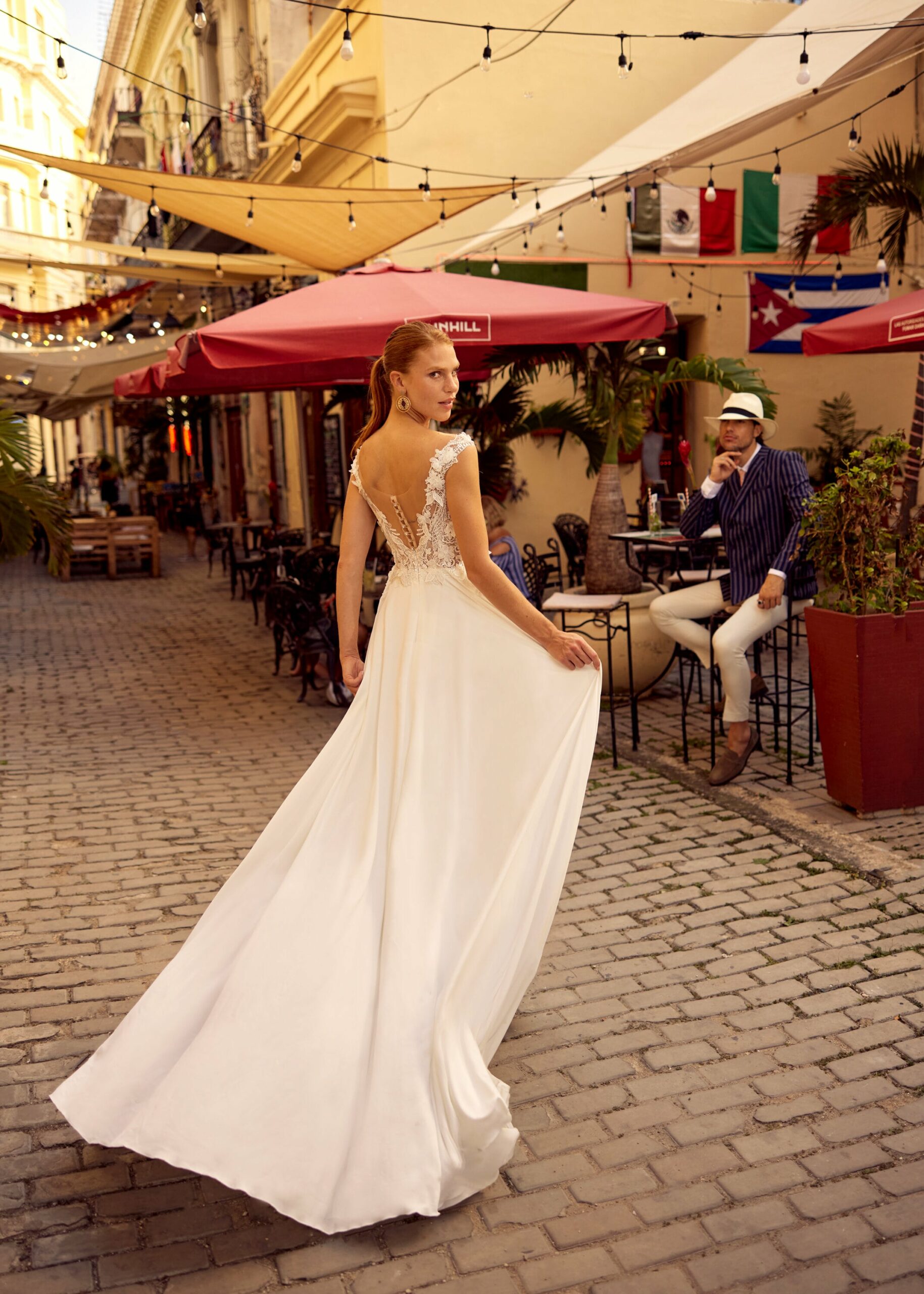 Hervé Paris Libre Collection Leni robe de mariée satin simple