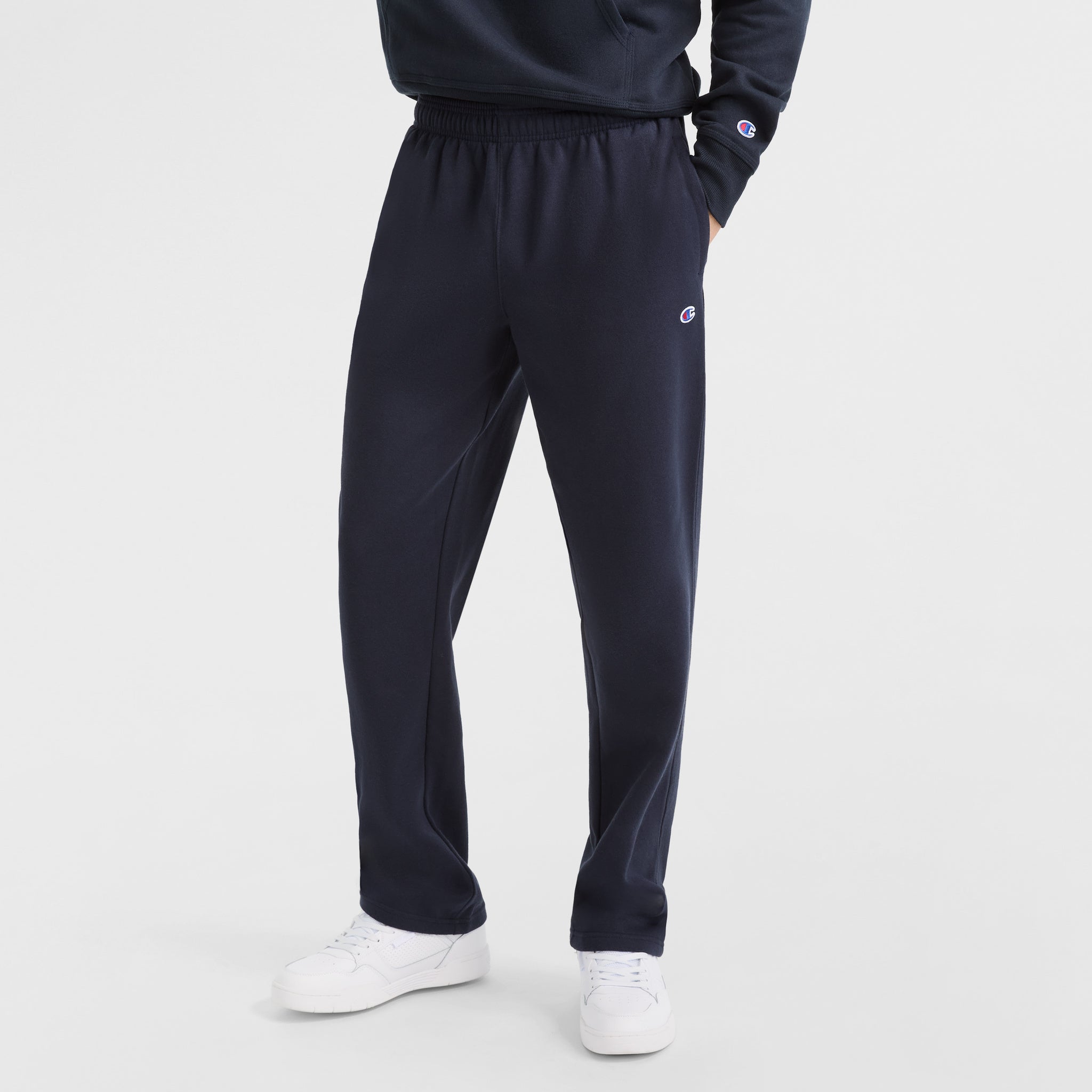 Champion Powerblend Open Hem C Logo sweatpants jogging marine molleton