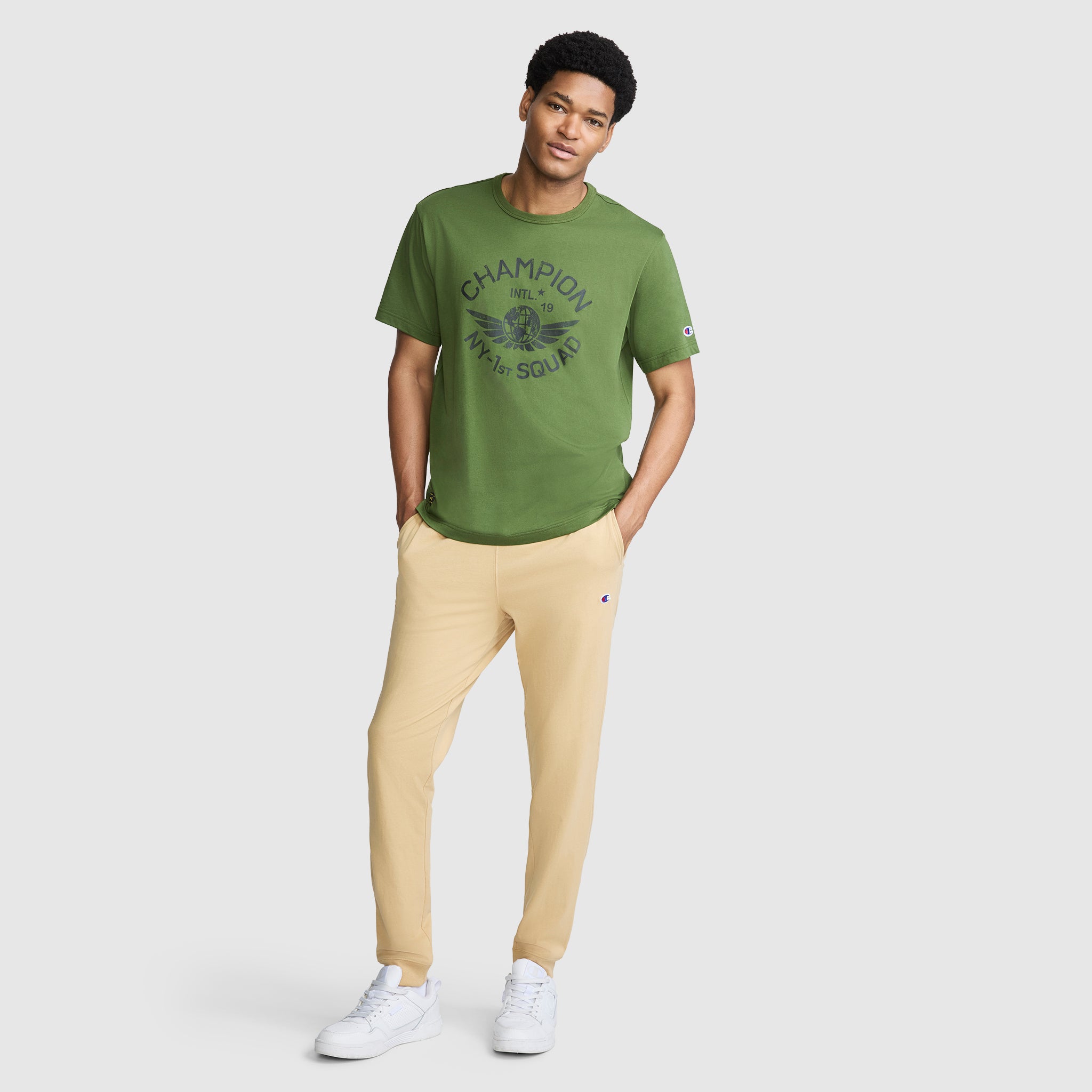 Champion Lightweight Lounge Joggers C Logo jogging beige Curds Whey