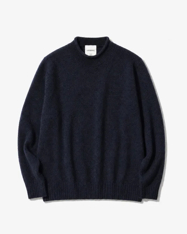 Lafaurie Pietro pull col montant laine navy noir