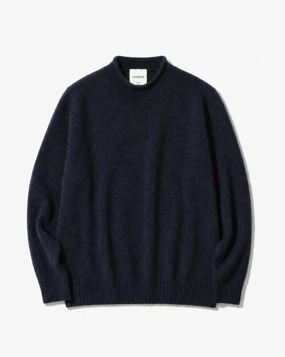 Lafaurie Pietro pull col montant laine navy noir