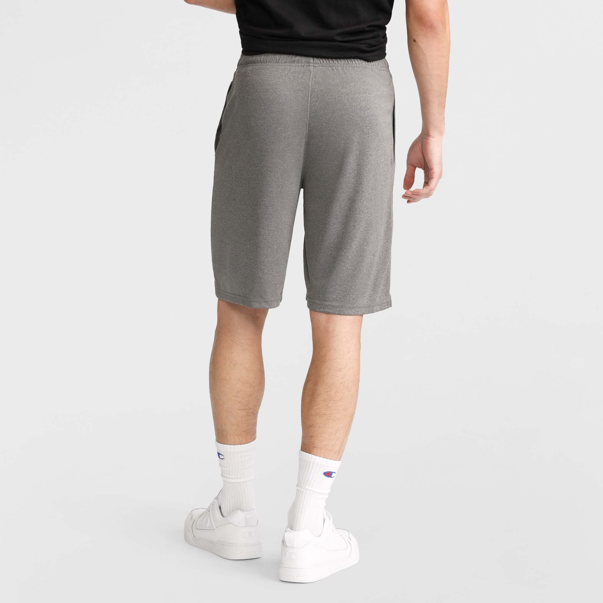 Champion 9" Short coton gris jersey cordon 9 pouces