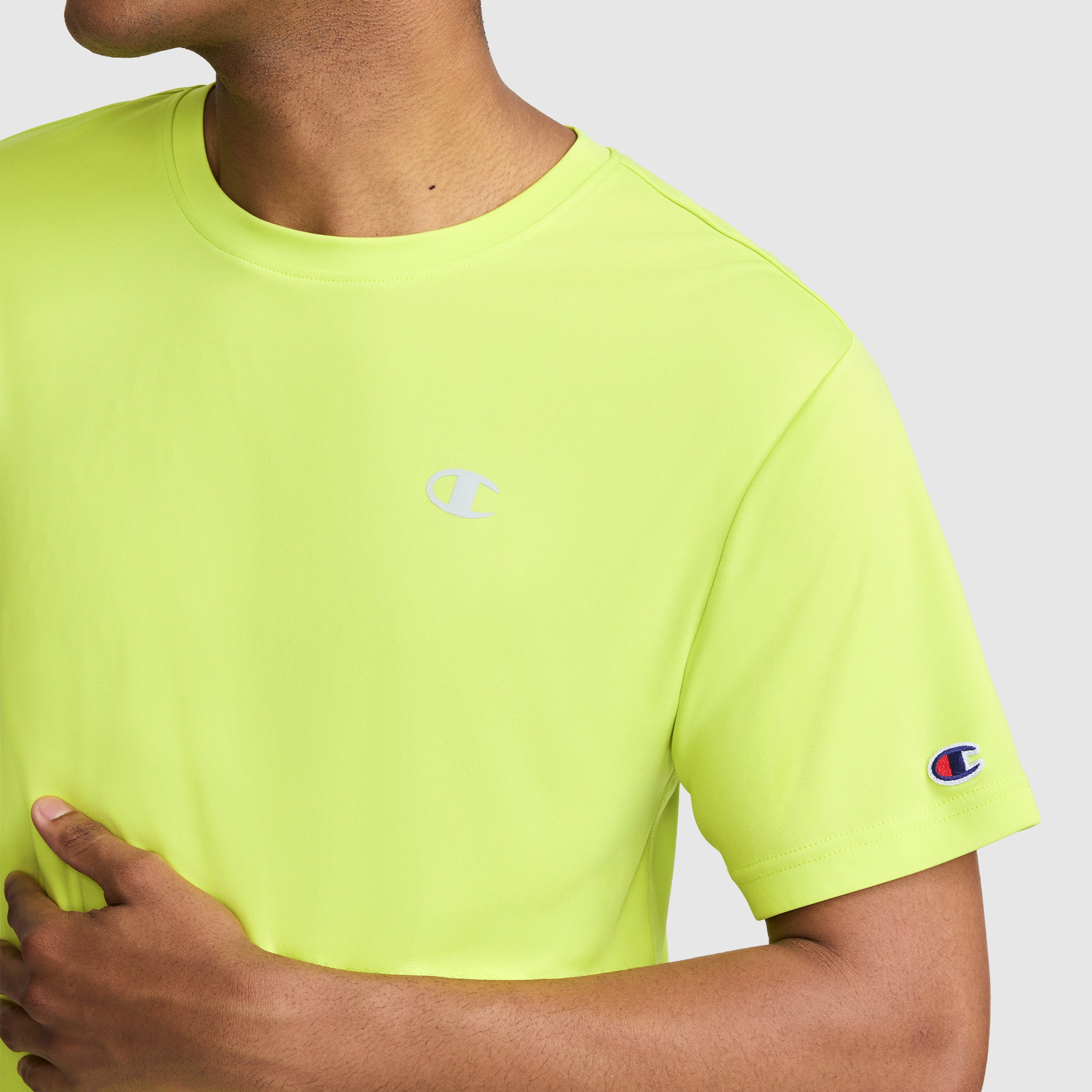Champion Sport T-Shirt Reflective C Logo tee-shirt homme Wild Lime vert