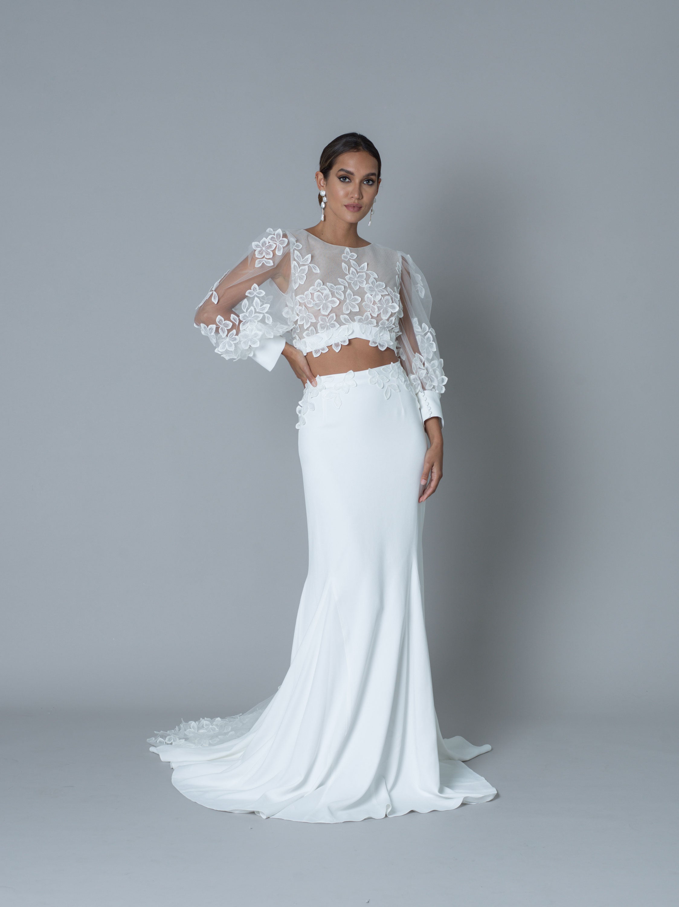 Rime Arodaky Bridal Amber Beverly robe de mariée crêpe