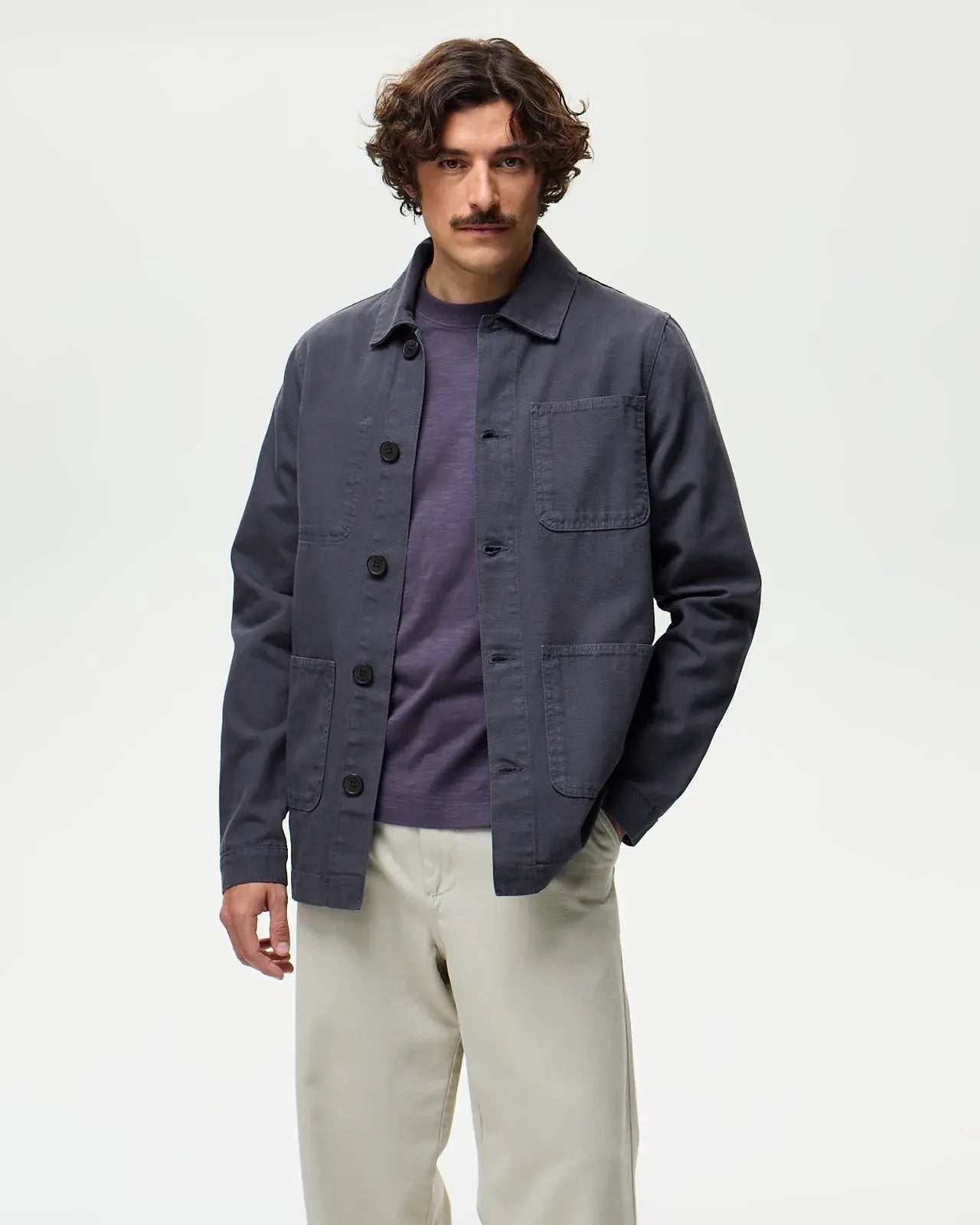 LAFAURIE Delaunay veste peintre Bleu Colombin coton