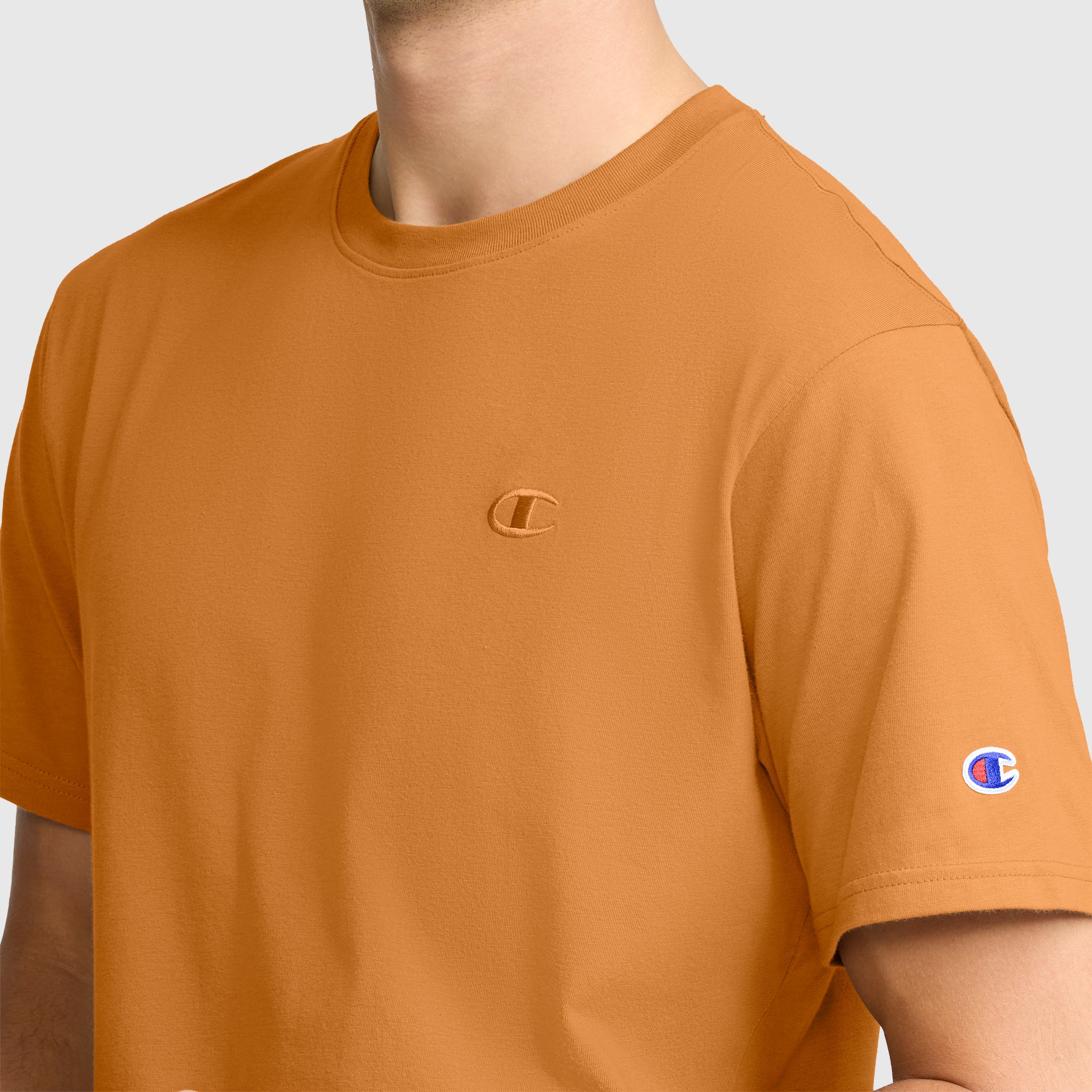 Champion Classic T-Shirt C Logo t-shirt homme Glazed Ginger coton
