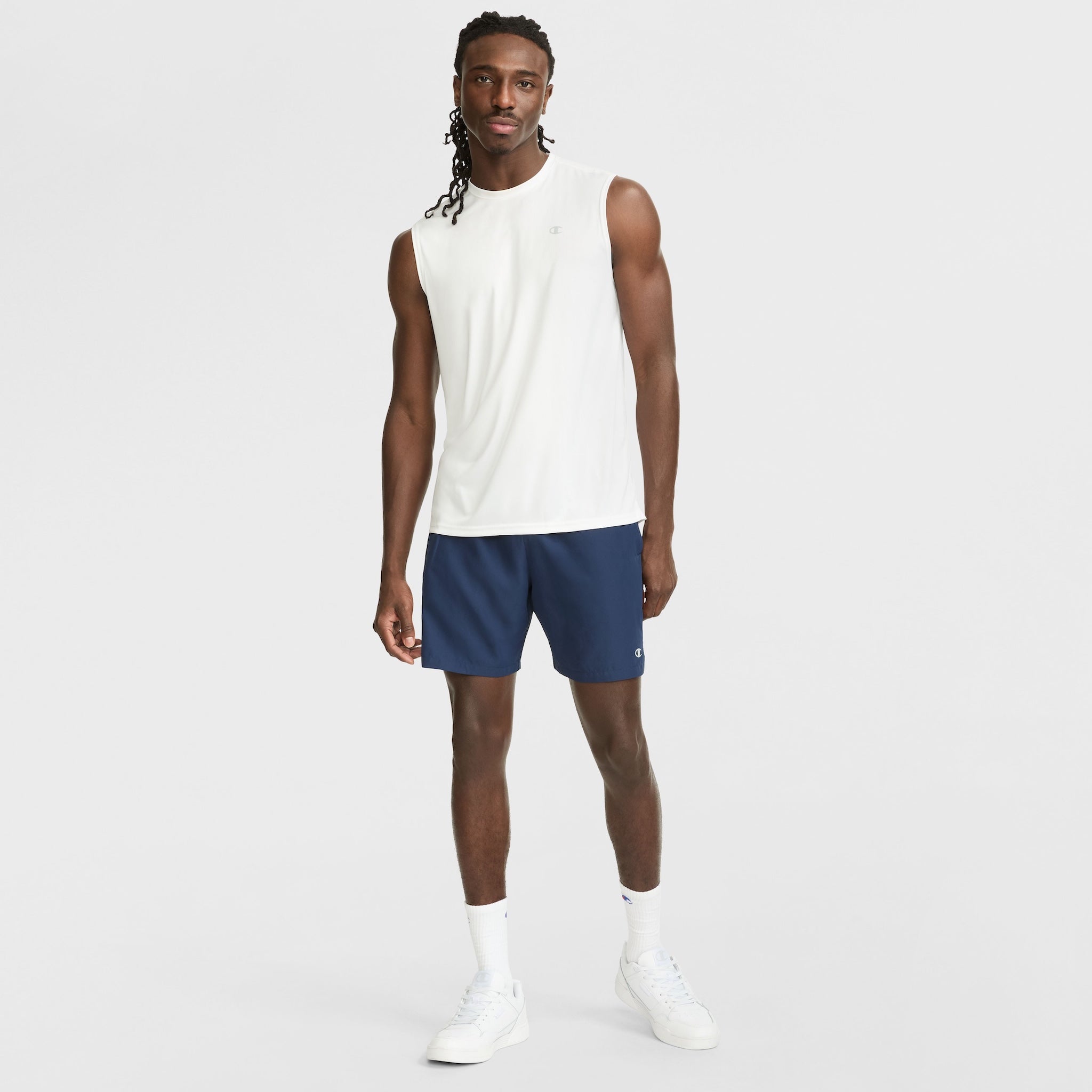 Champion 7" Woven short sport homme Athletic Navy polyester