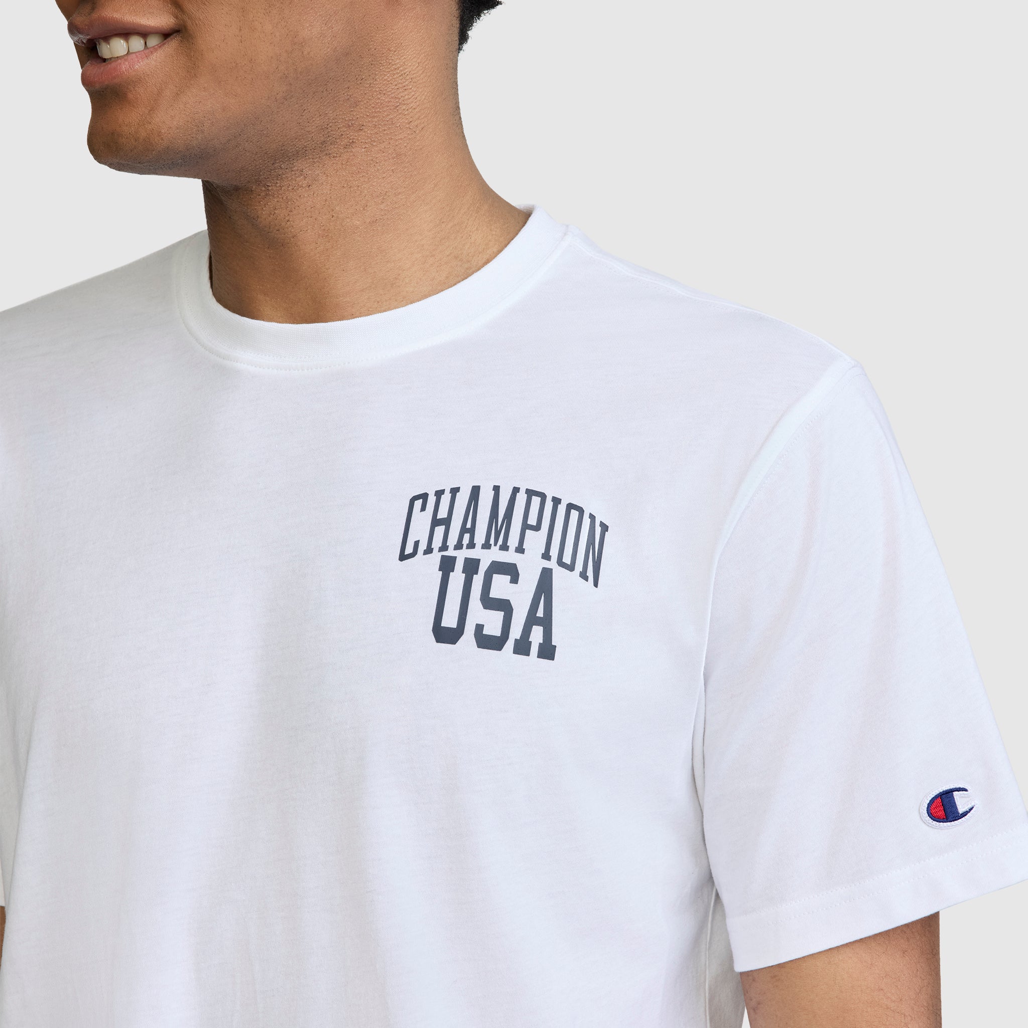 Champion USA T-Shirt Blanc Bright White