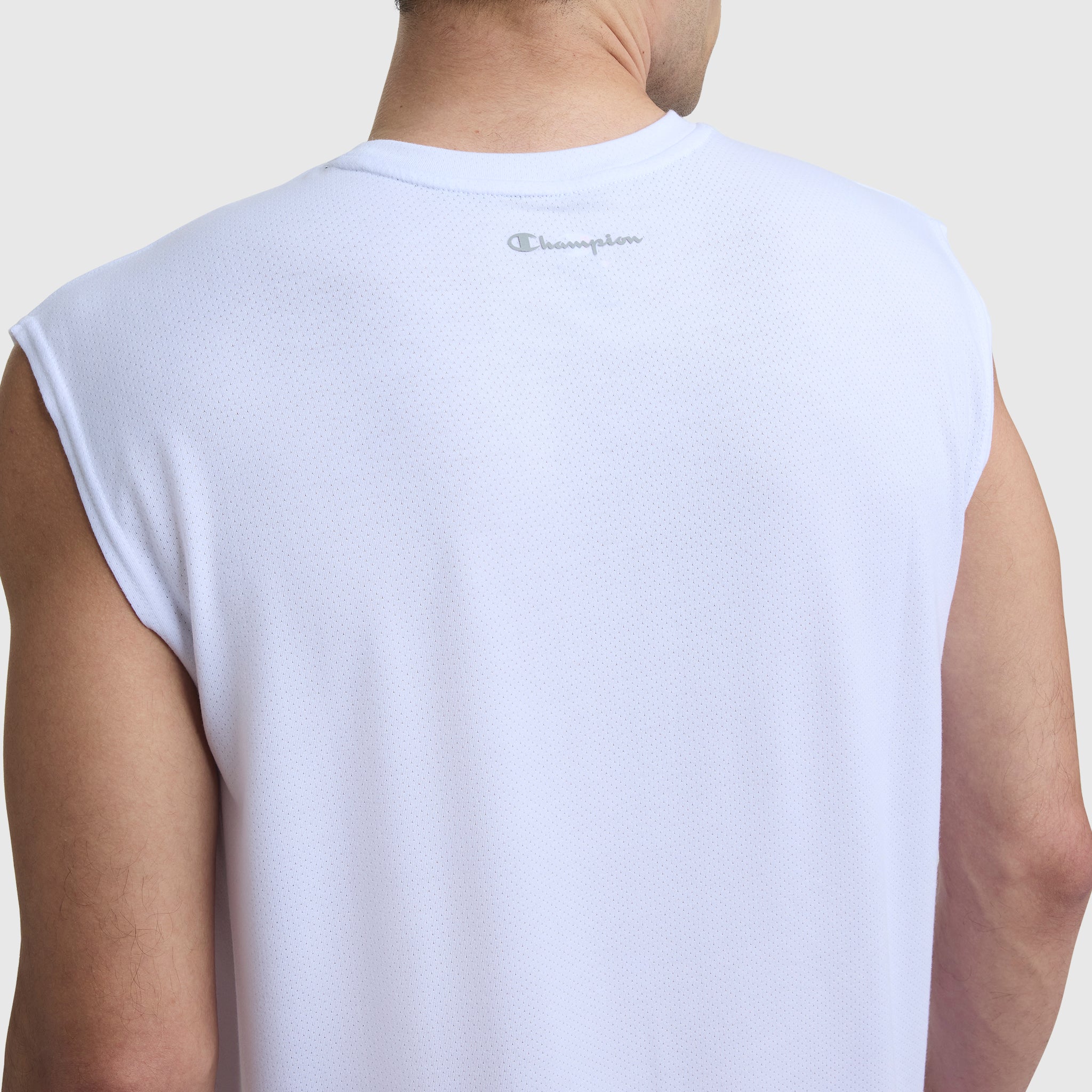 Champion Muscle Tee Script T-Shirt Blanc