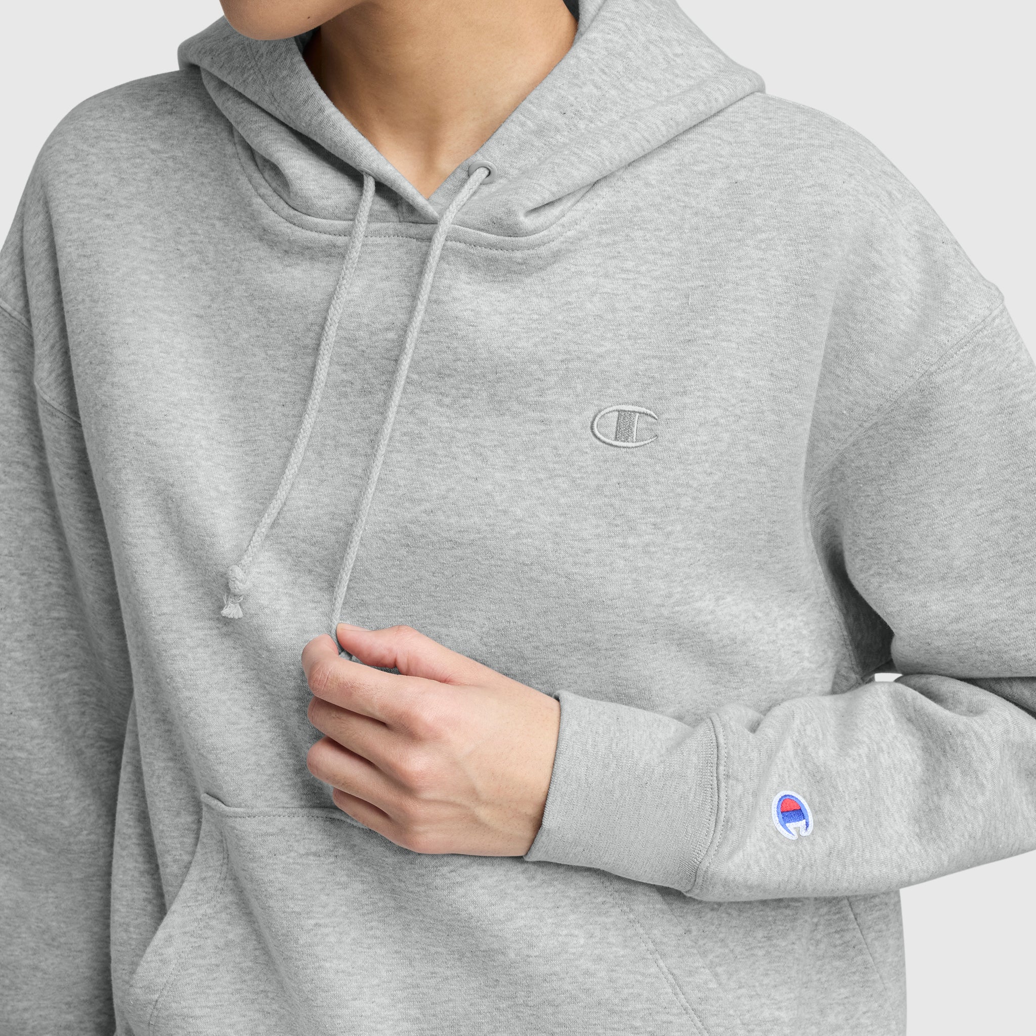 Champion Powerblend Freshman Hoodie sweat gris capuche