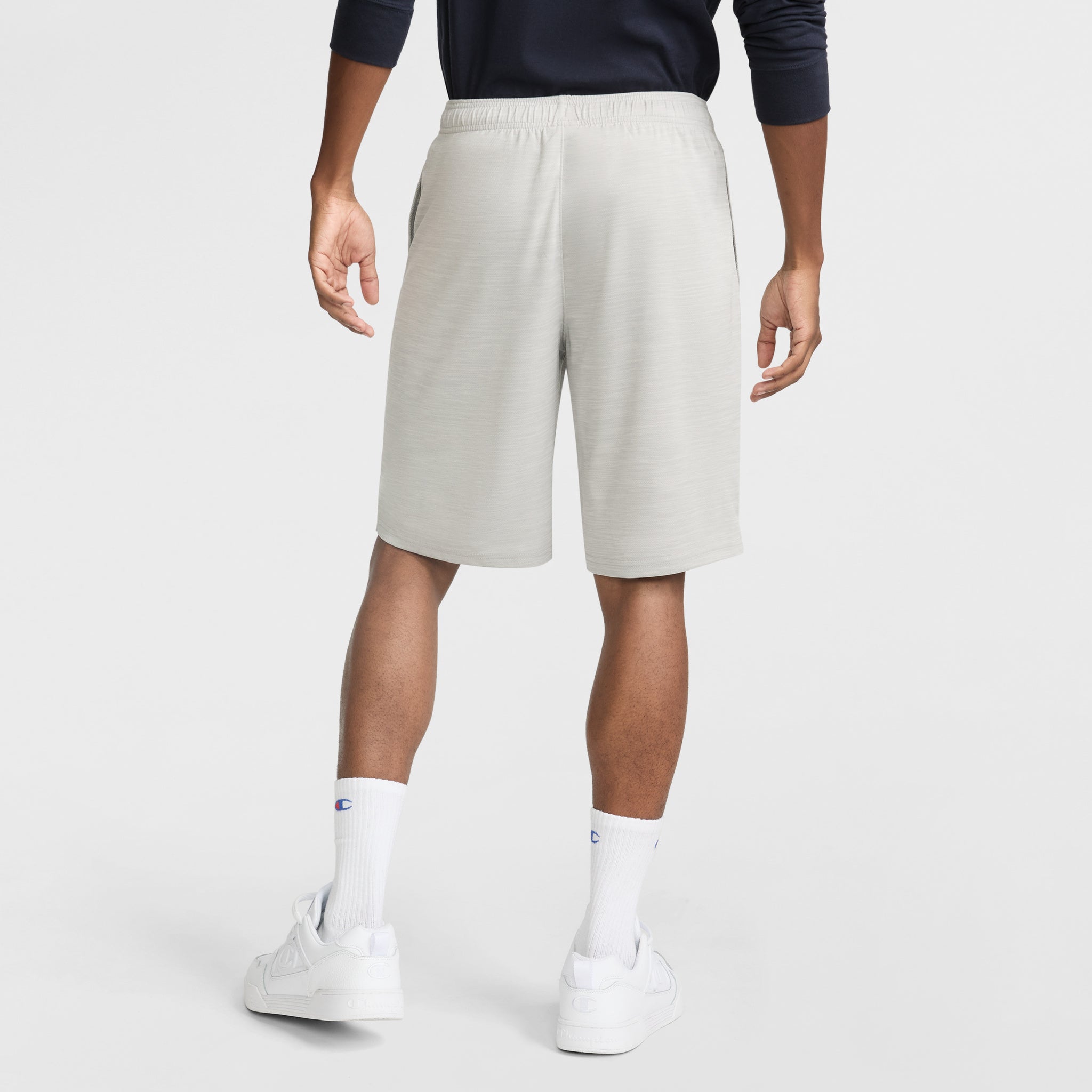 Champion Shorts short sport homme gris 10 pouces poches