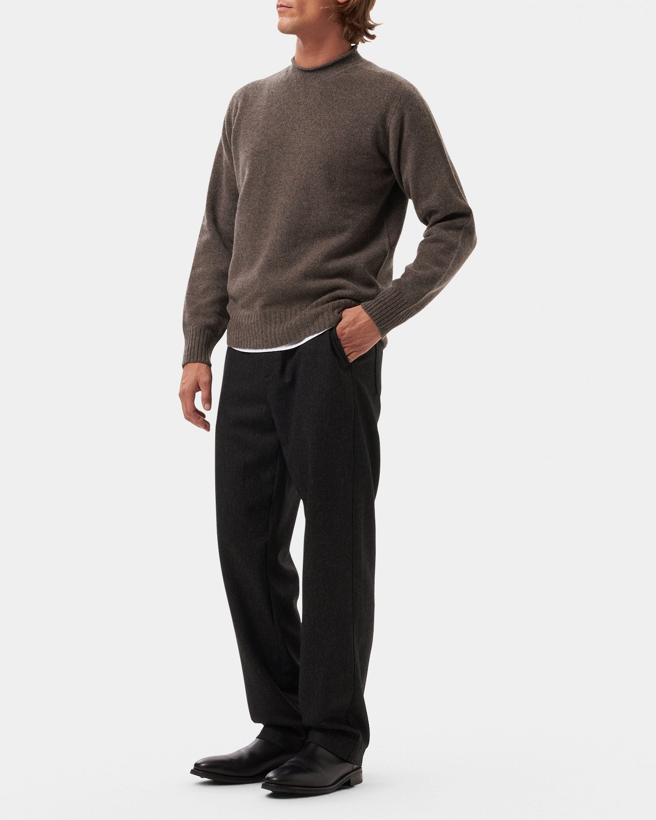 Lafaurie Marcel pantalon flanelle gris anthracite laine