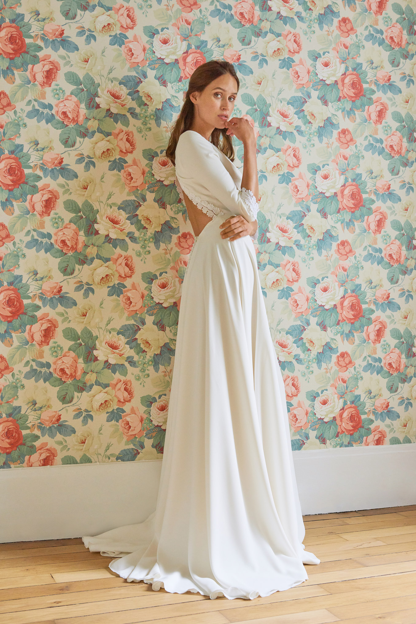 Maison Floret Sur-mesure Howard robe crêpe broderie