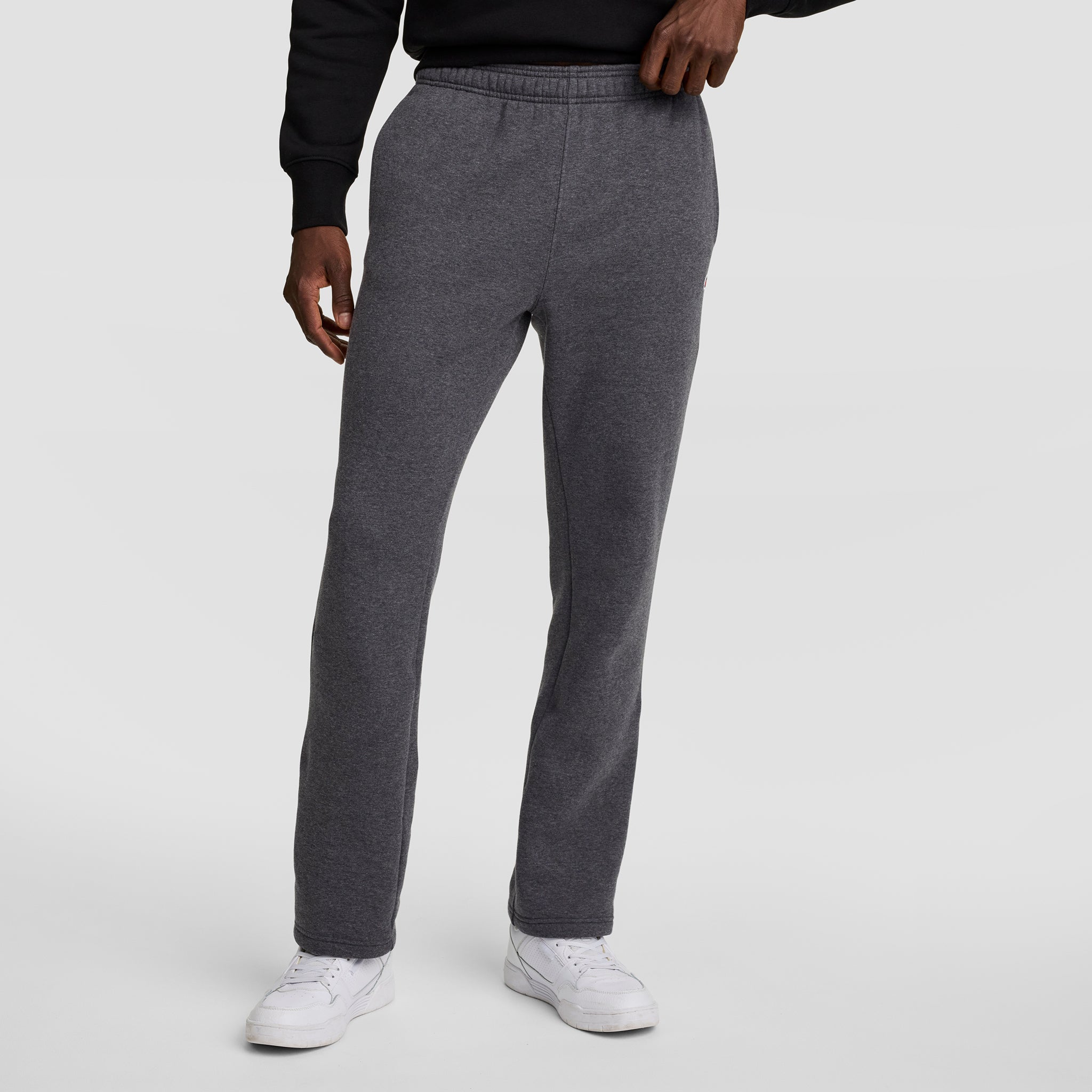 Champion Powerblend Open Hem C Logo sweatpants jogging gris molleton