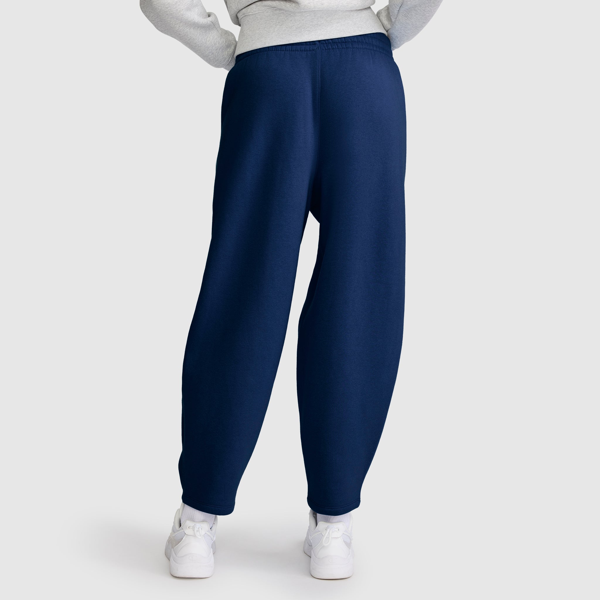 Champion Barrel Leg Pantalon Jogging Femme Bleu Coton
