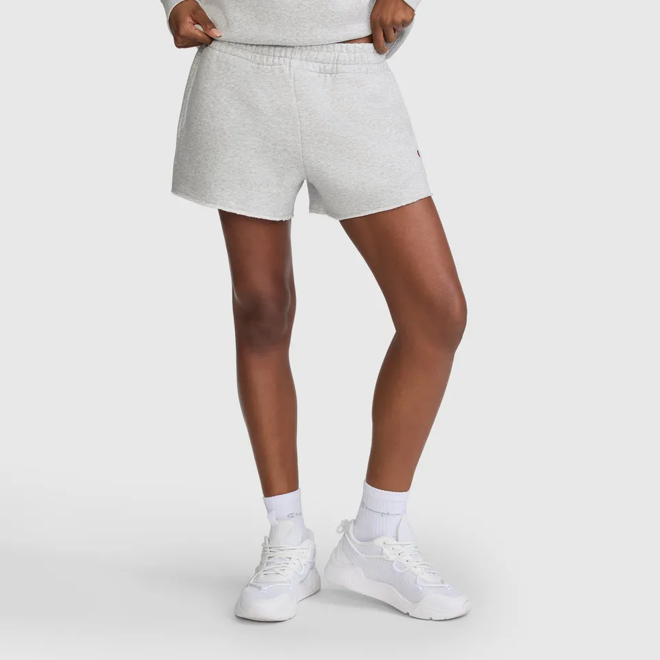 Champion Powerblend Short Femme Gris 3 Pouces Coton