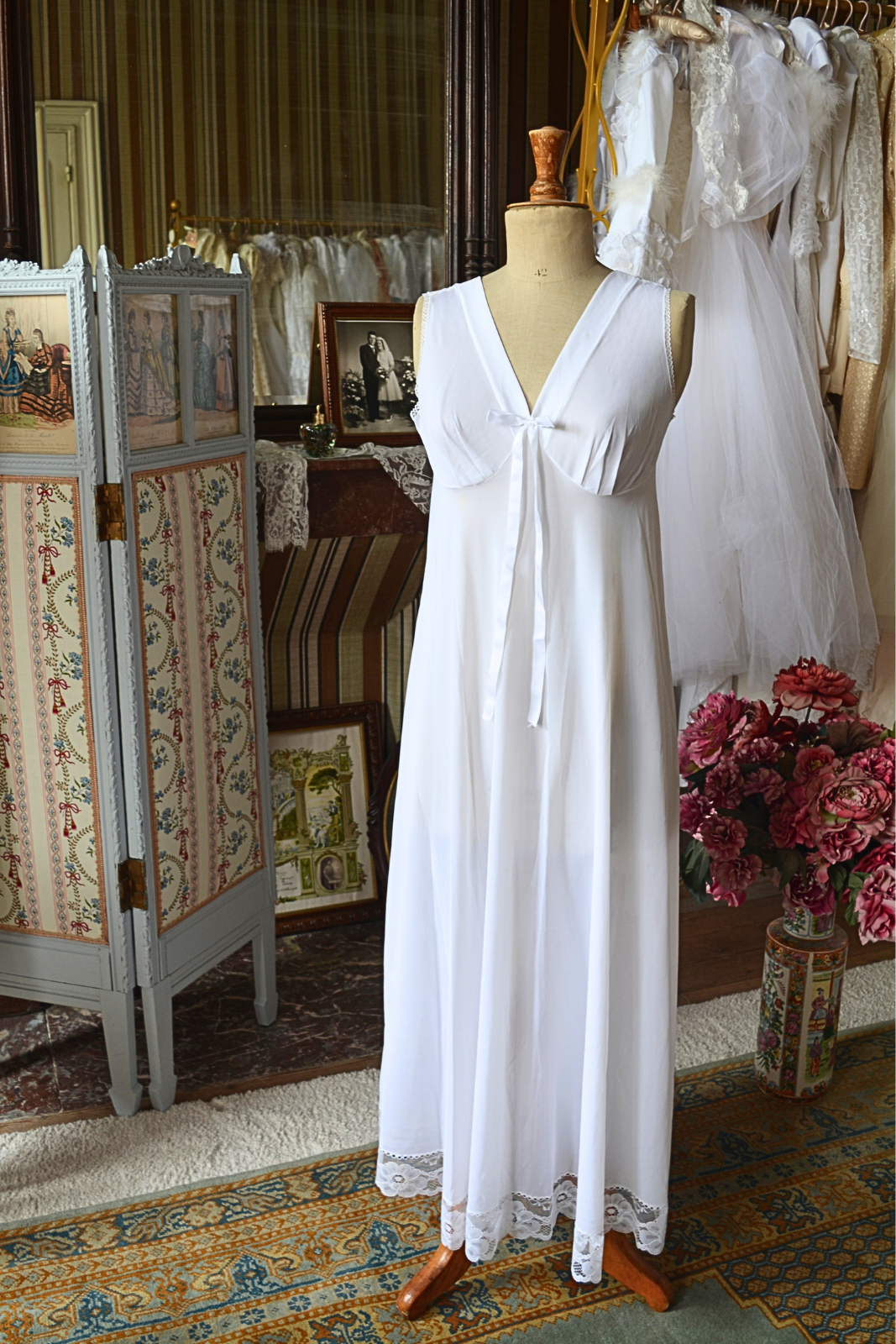 Solène Gisèle Ensemble Dentelle à Fleurs vintage nuisette