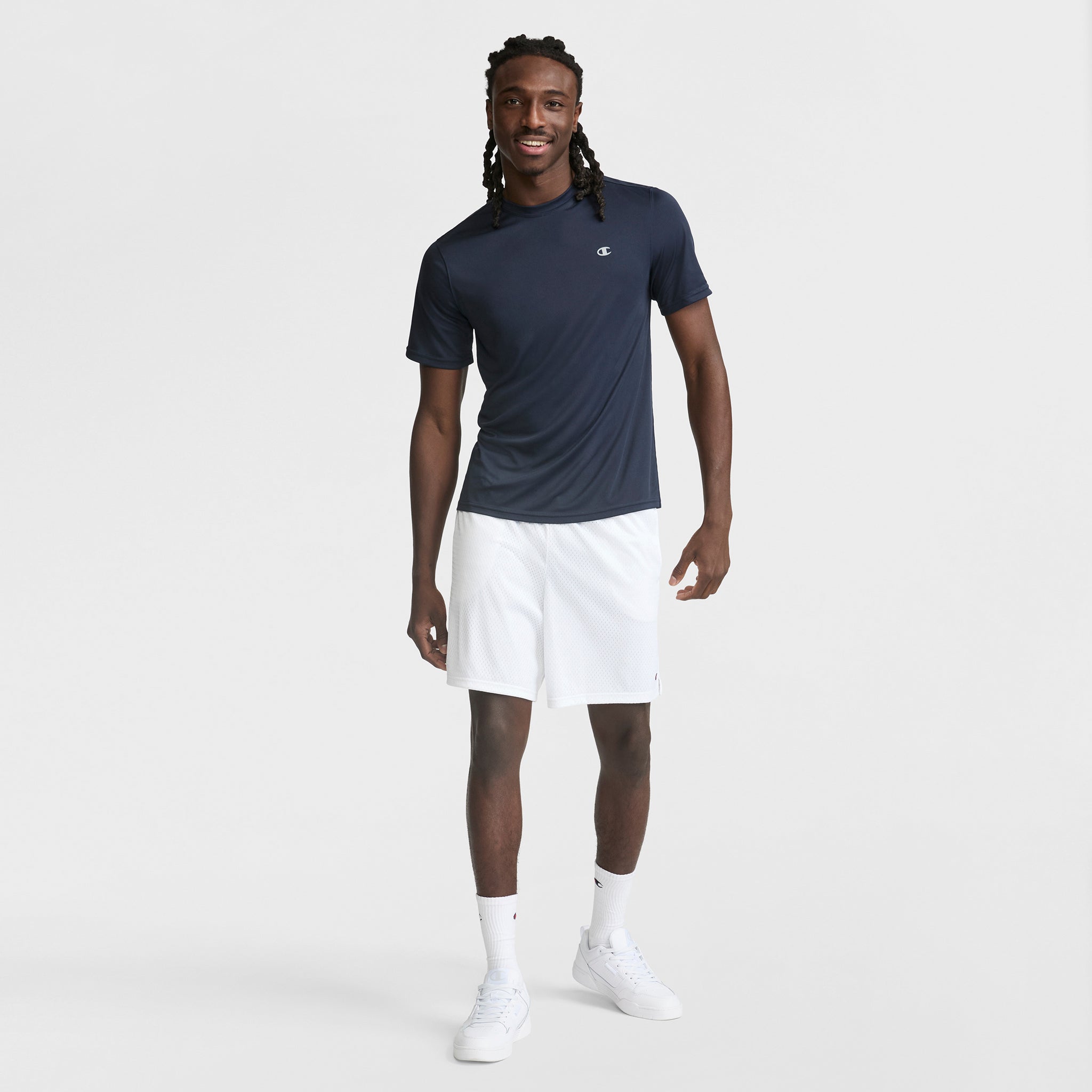 Champion Sport T-Shirt Reflective C Logo tee-shirt homme Deep Navy slim-fit