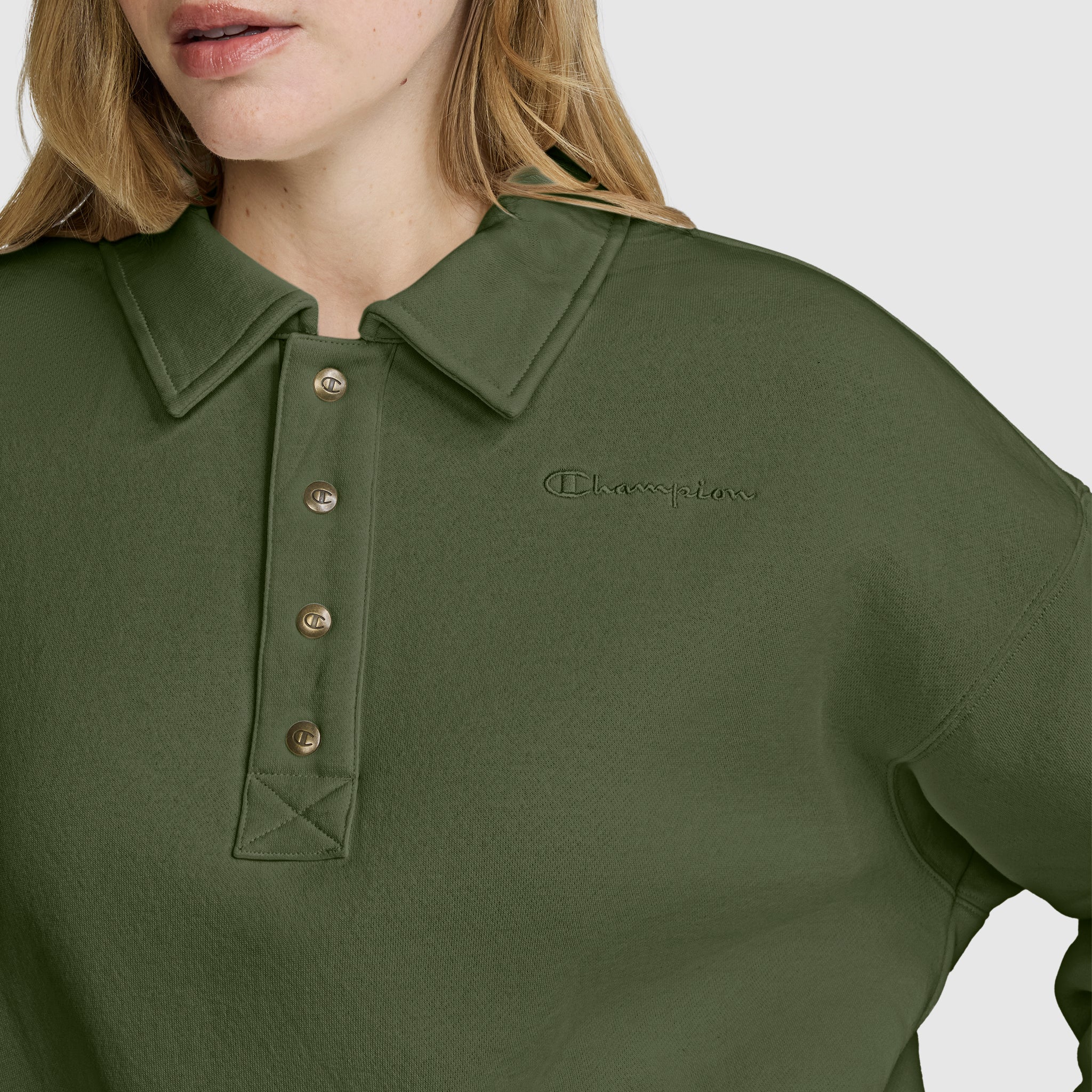 Champion T-Shirts Fleece Training Polo haut vert Chive