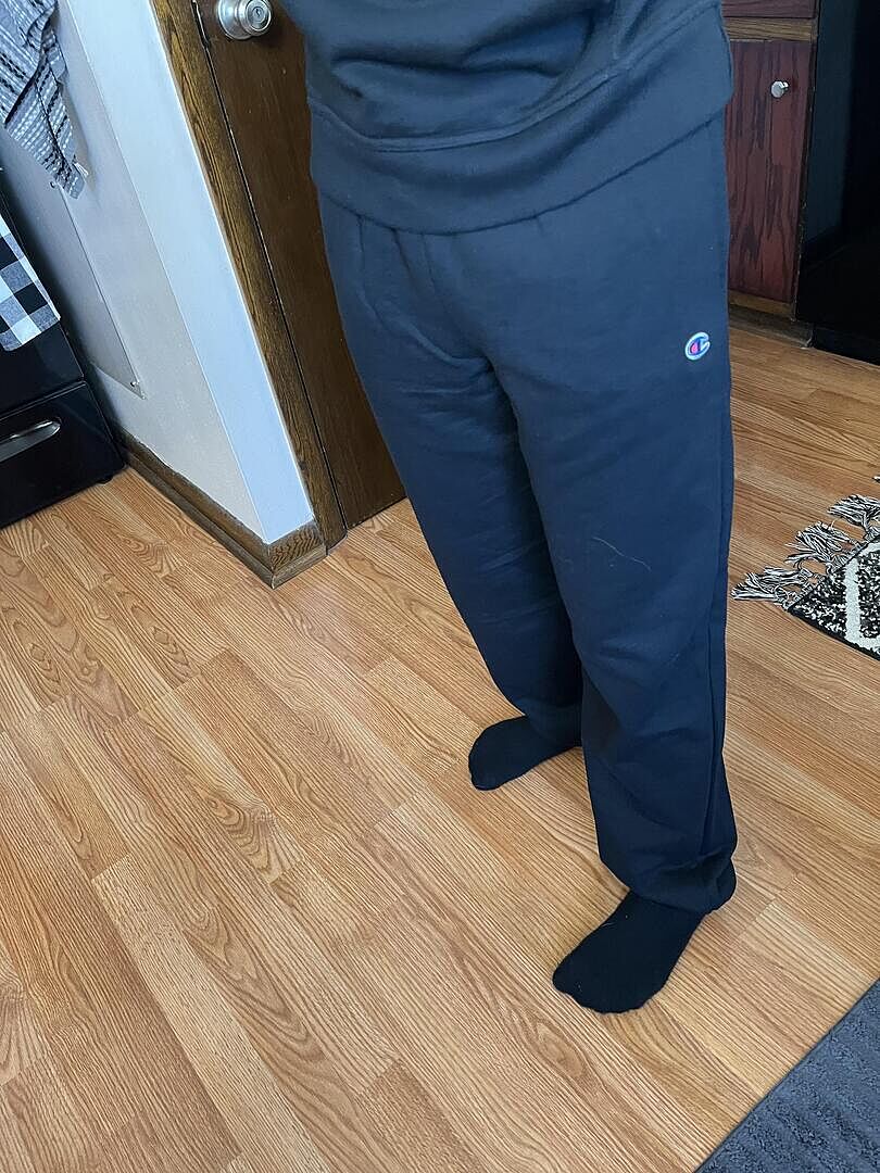 Champion Powerblend Oversized Sweatpants C Logo jogging femme Noir