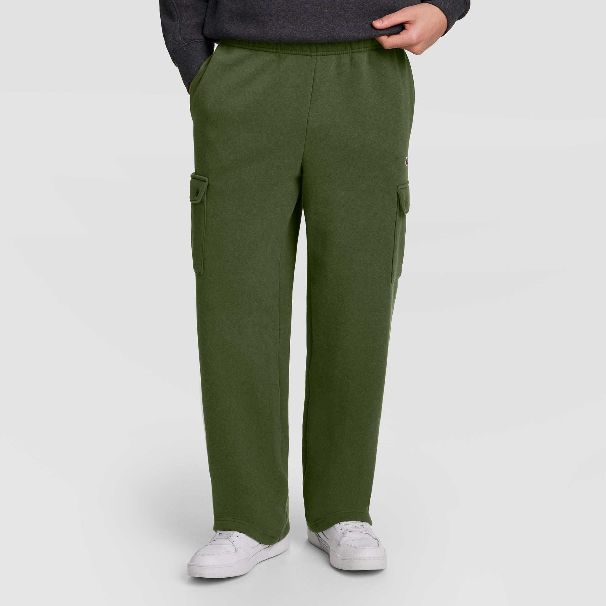 Champion Fleece Cargo pantalon molleton vert chive C Logo
