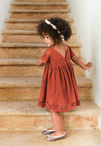 Le Jour de Notre Oui Manon Terracotta robe enfant terracotta