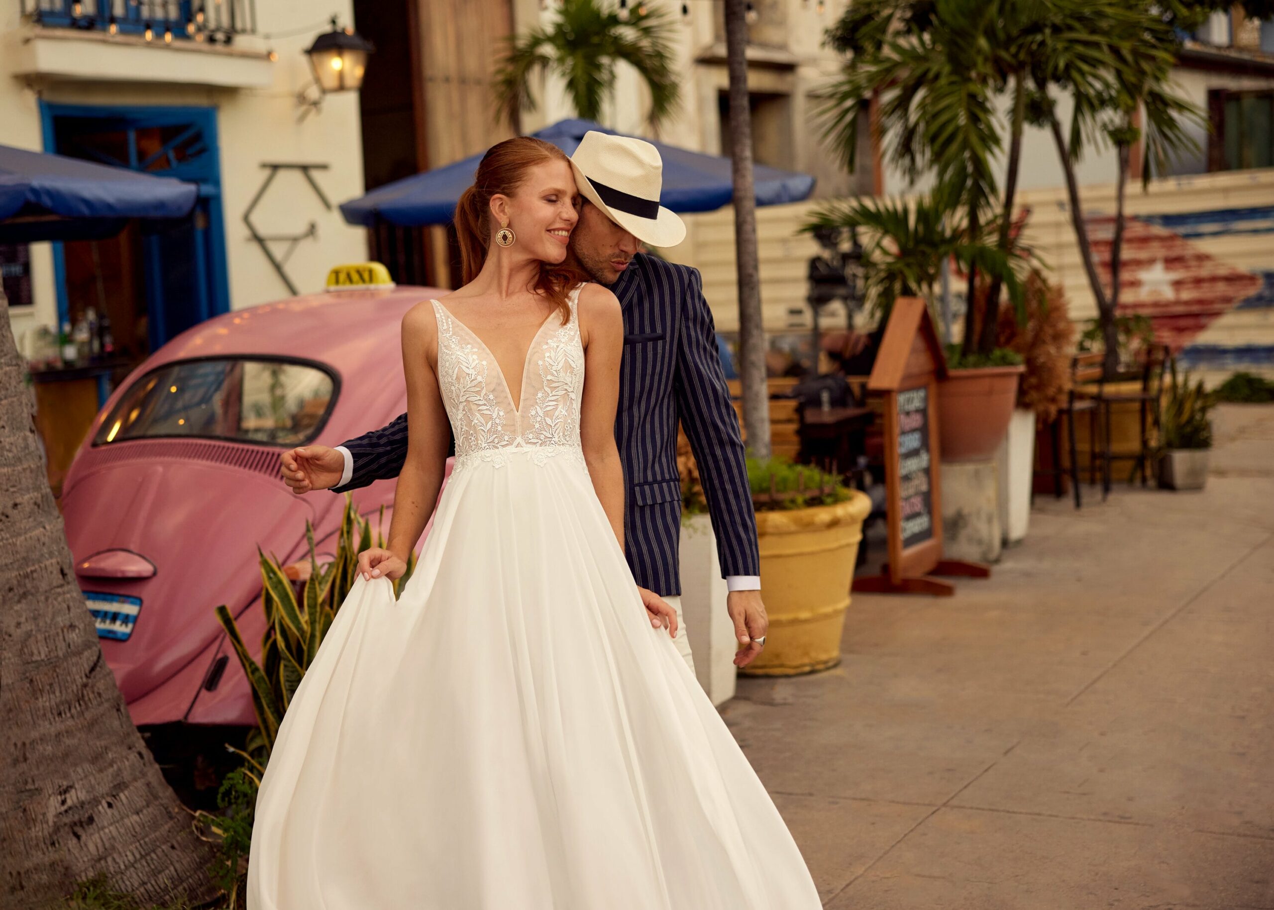 Hervé Paris Libre Lior-A robe de mariée blanche longue