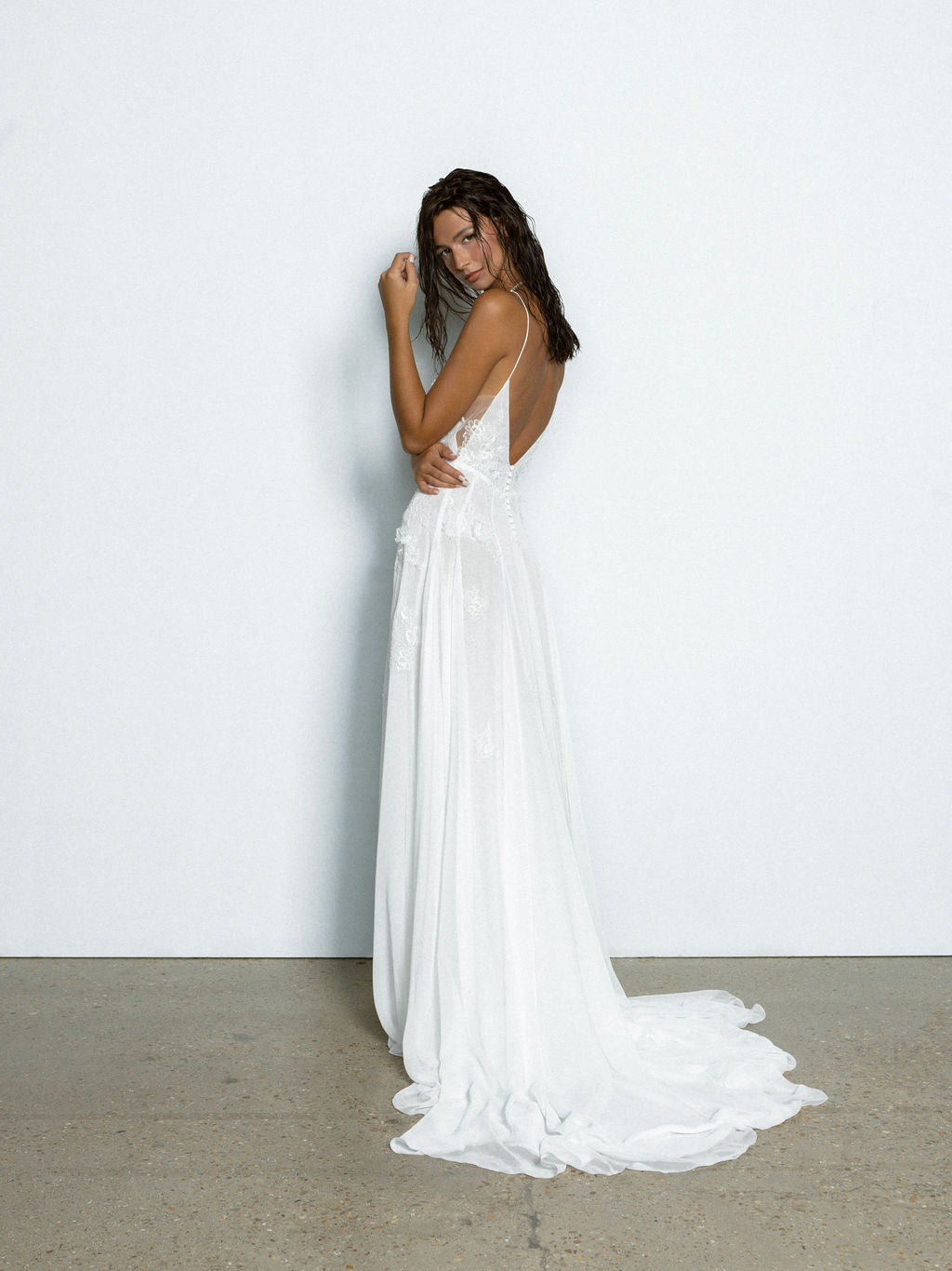 Rime Arodaky Bridal Eden robe de mariée mousseline brodée