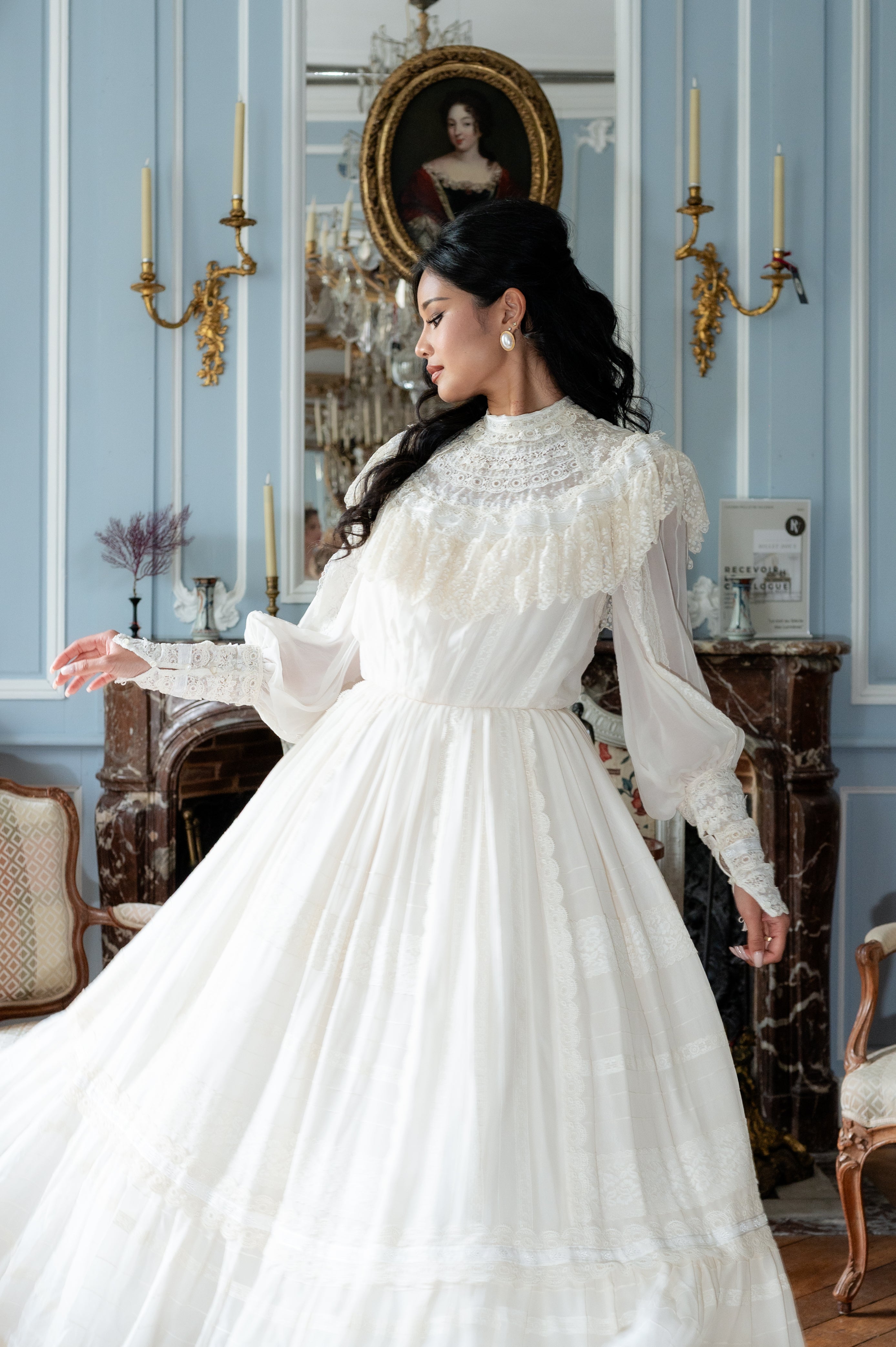 Solène Gisèle La mariée Robe Elisabeth soie crème 36