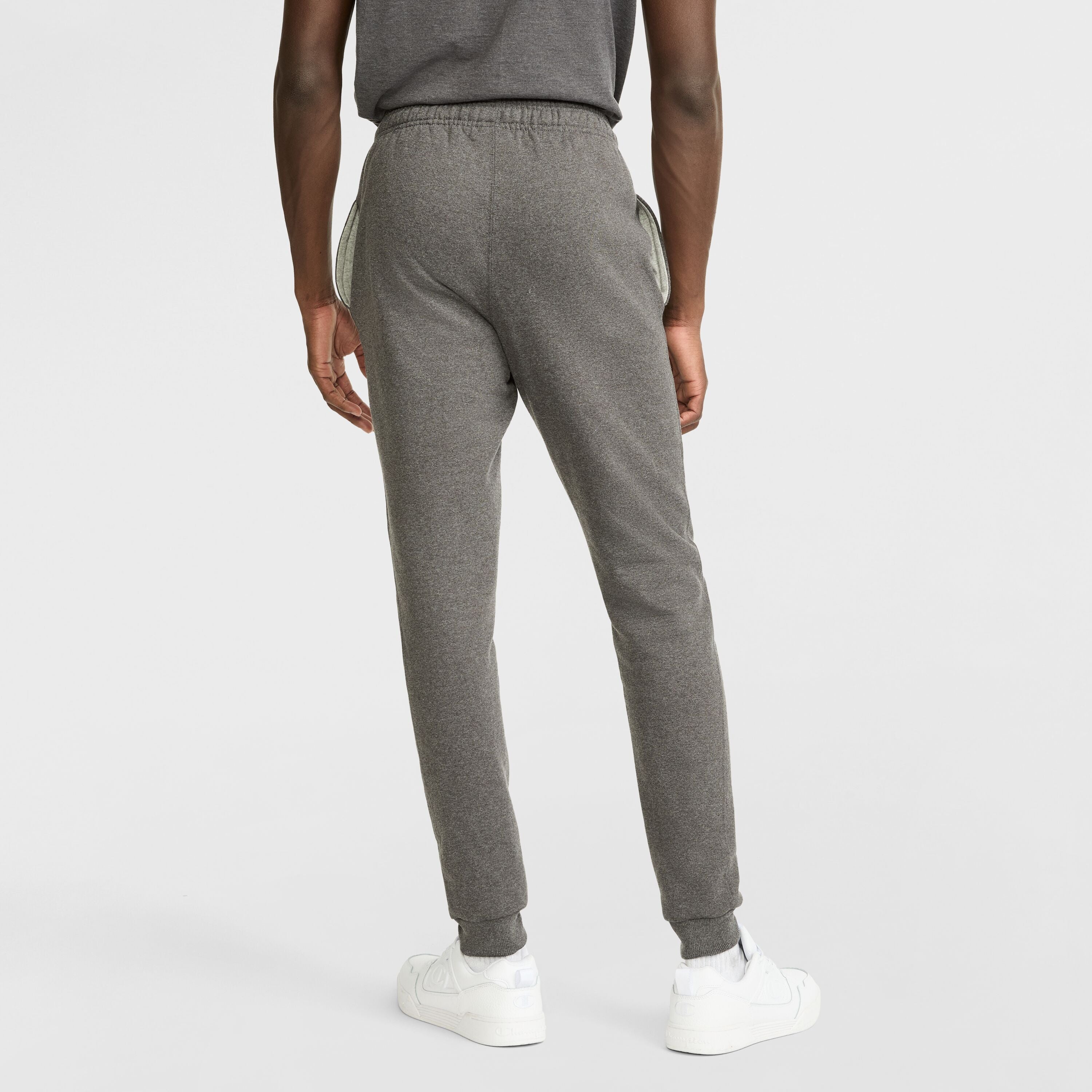 Champion Powerblend Jogger Script Logo homme gris chiné