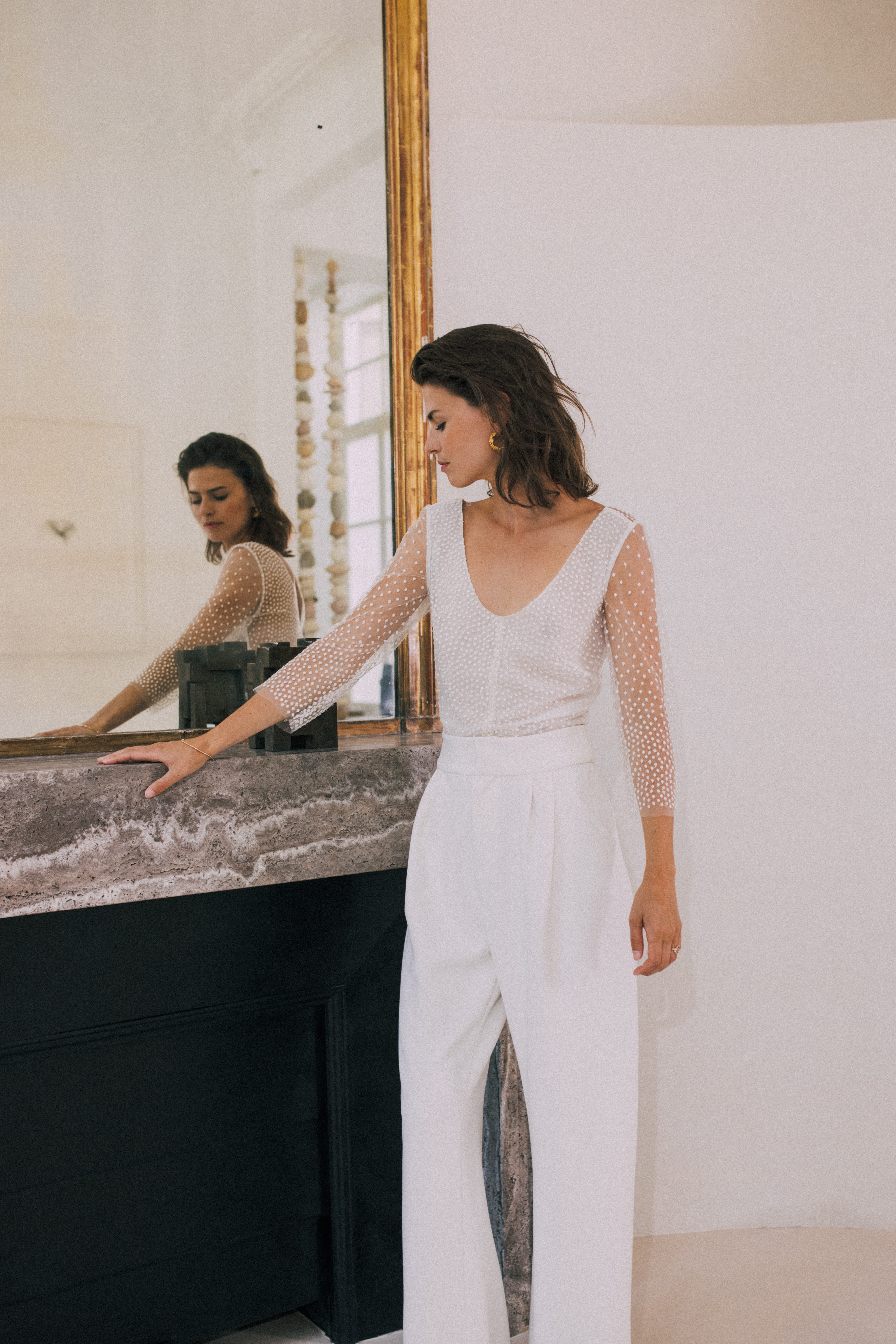 Maison Floret Prêt-à-marier Douglas top tulle plumetis