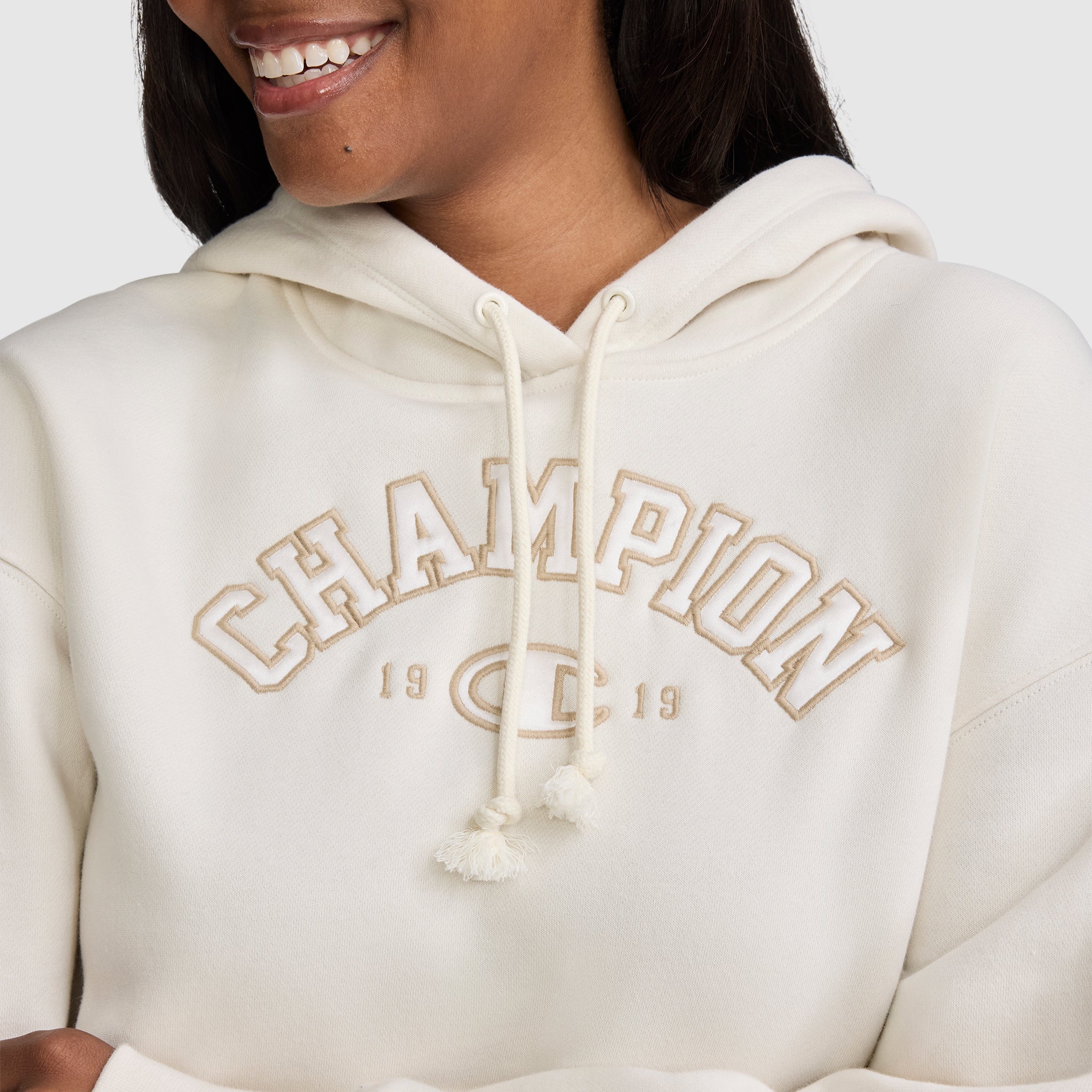 Champion Hoodies Fleece Hoodie Satin sweat beige Unbleached