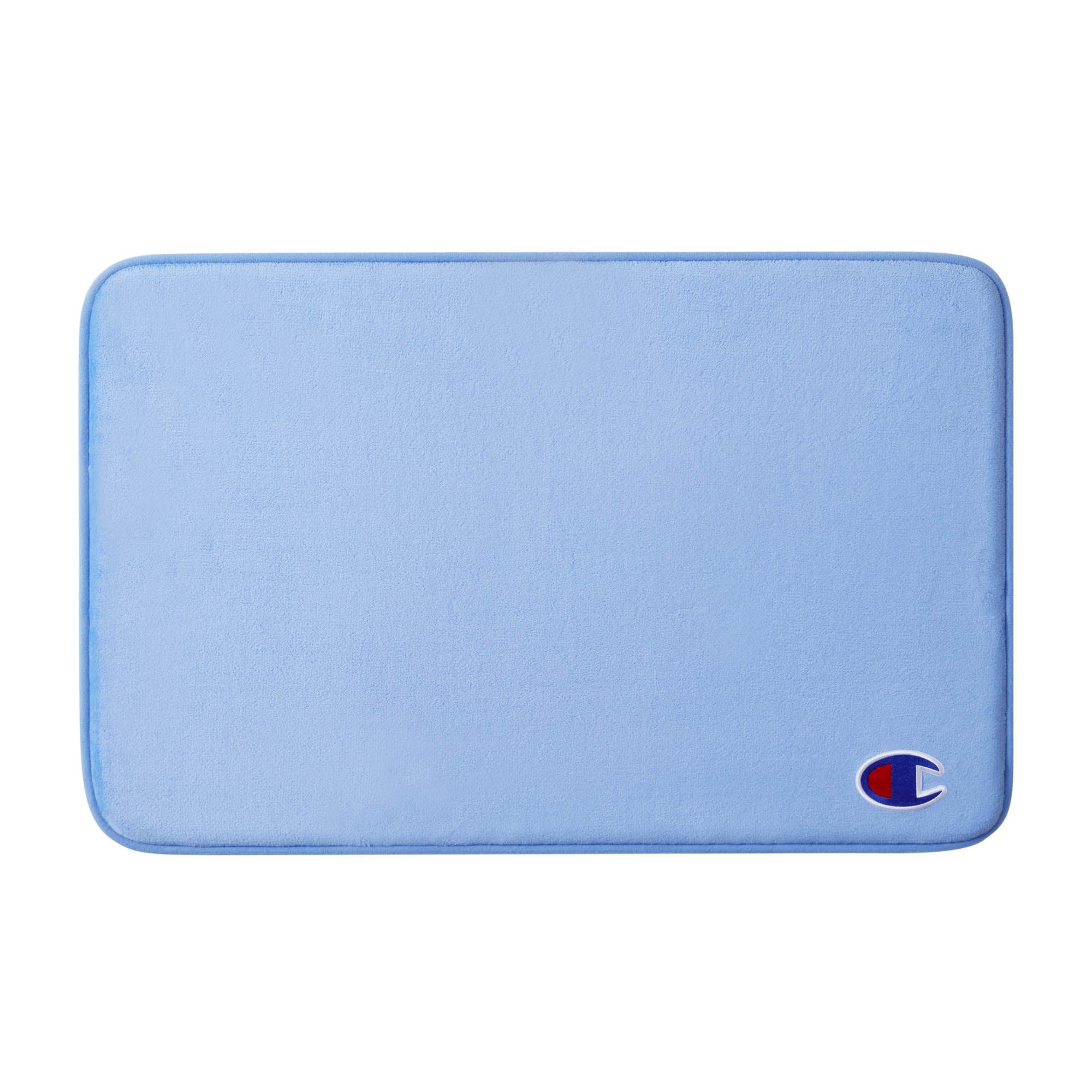 Champion Logo Patch tapis de bain bleu mousse mémoire 17x24