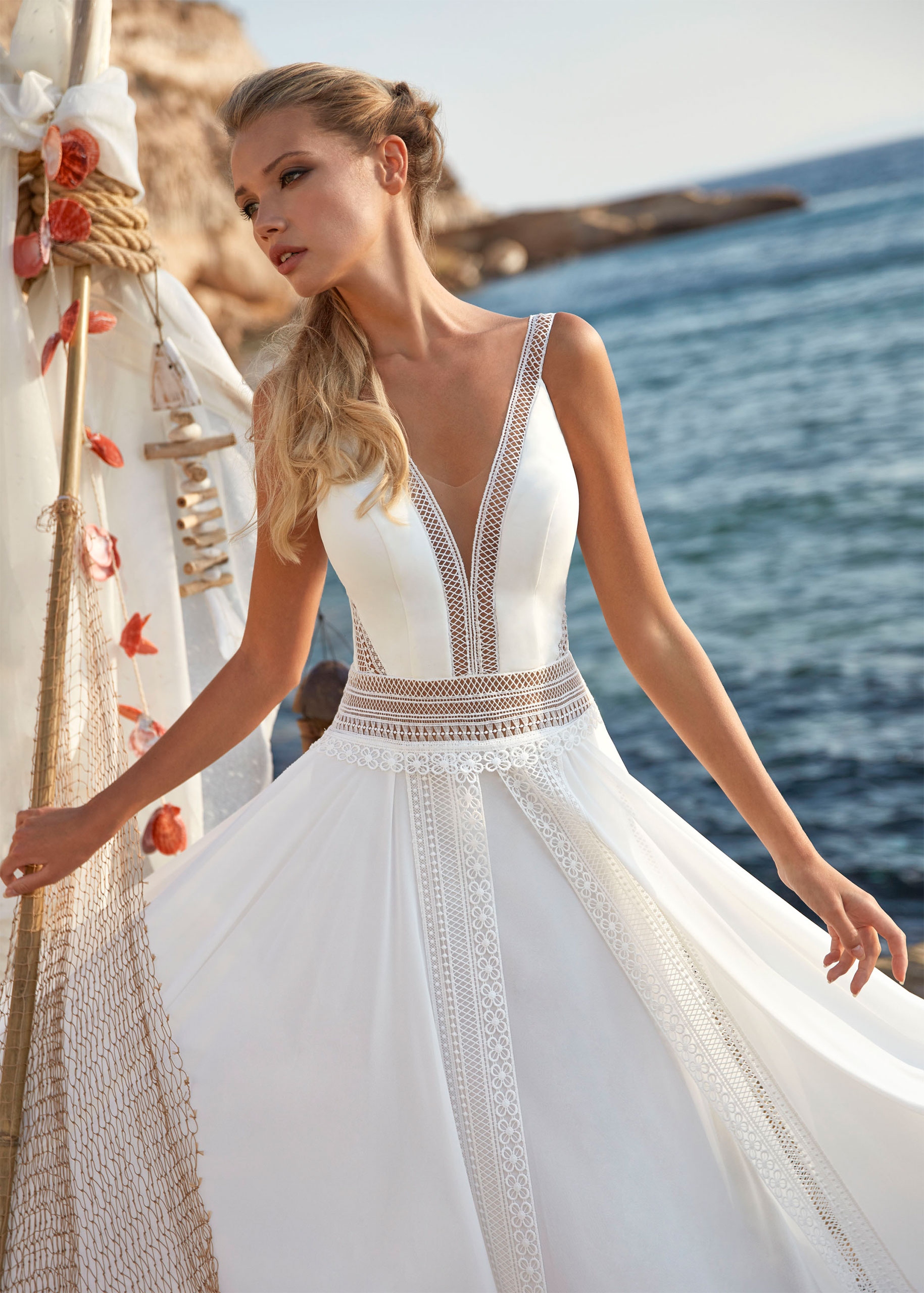 Hervé Paris Boho Destination Vernet robe de mariée blanche